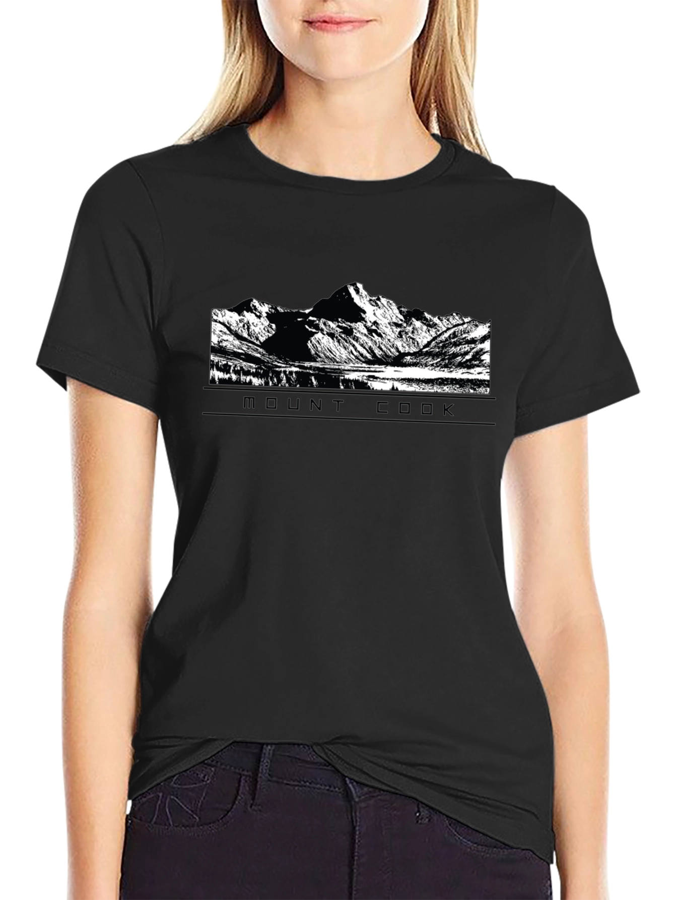 Mount Cook Graphic Tee - Black