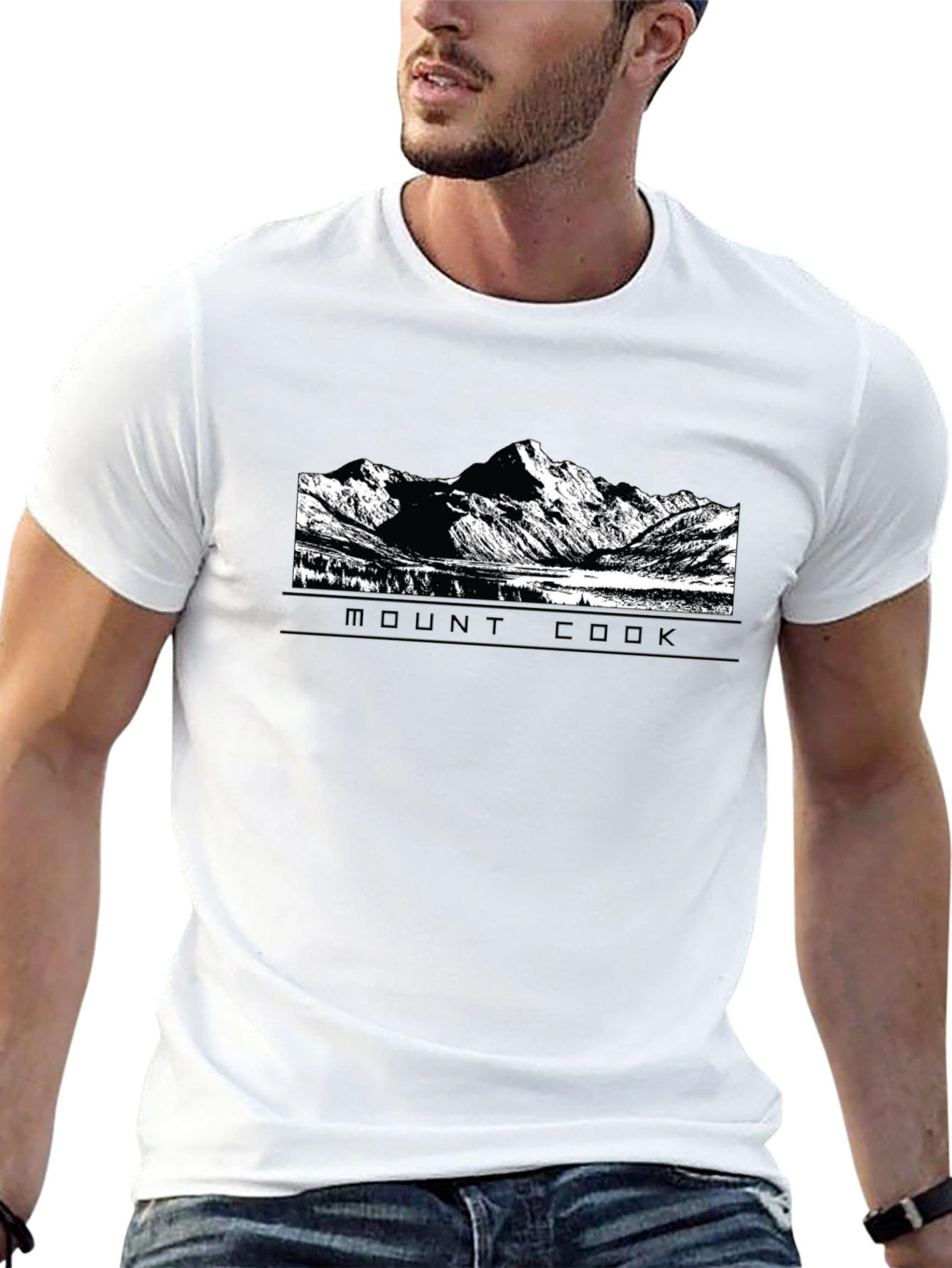 Mount Cook Graphic Tee - Black