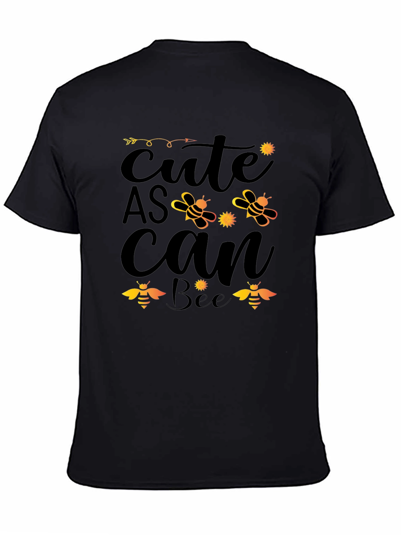 Cute As Can Bee Graphic T-Shirt - Black