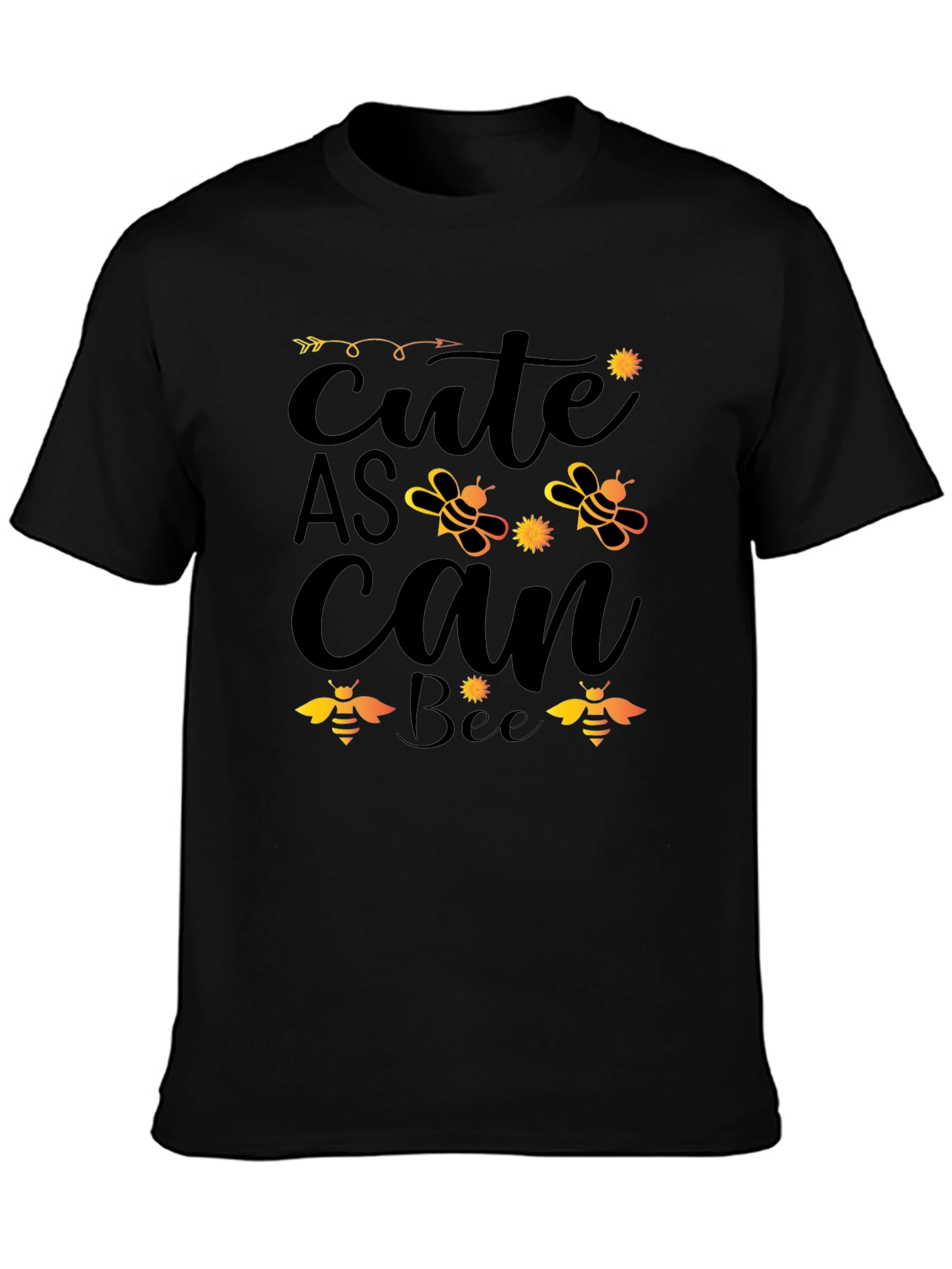 Cute As Can Bee Graphic T-Shirt - Black