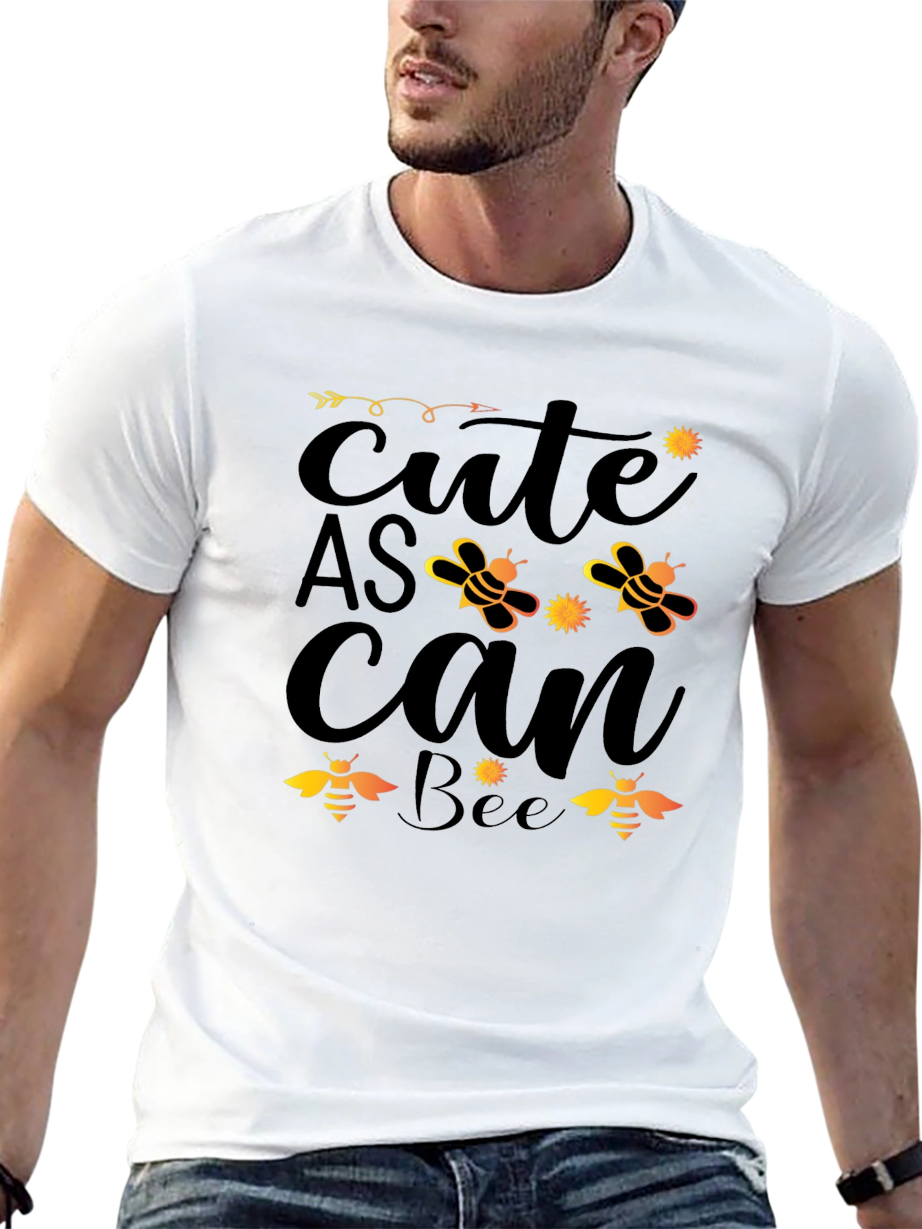 Cute As Can Bee Graphic T-Shirt - Black