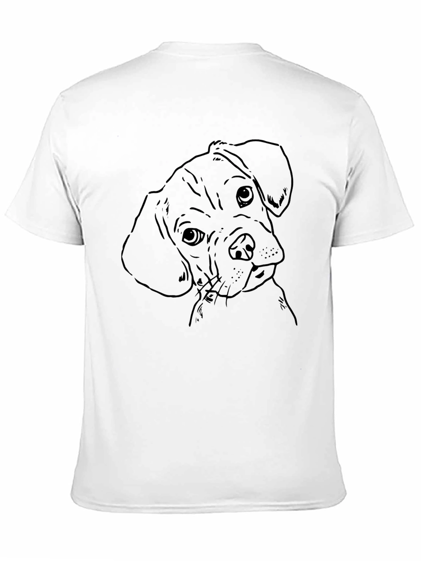 Dog Sketch Black T-Shirt
