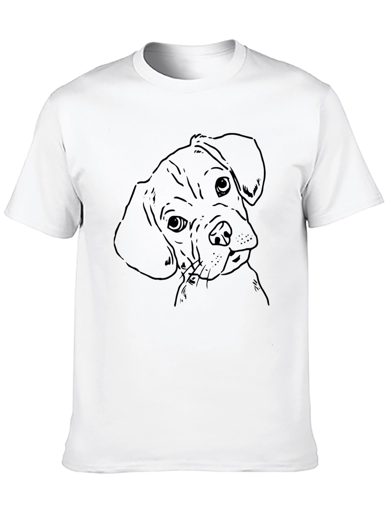 Dog Sketch Black T-Shirt