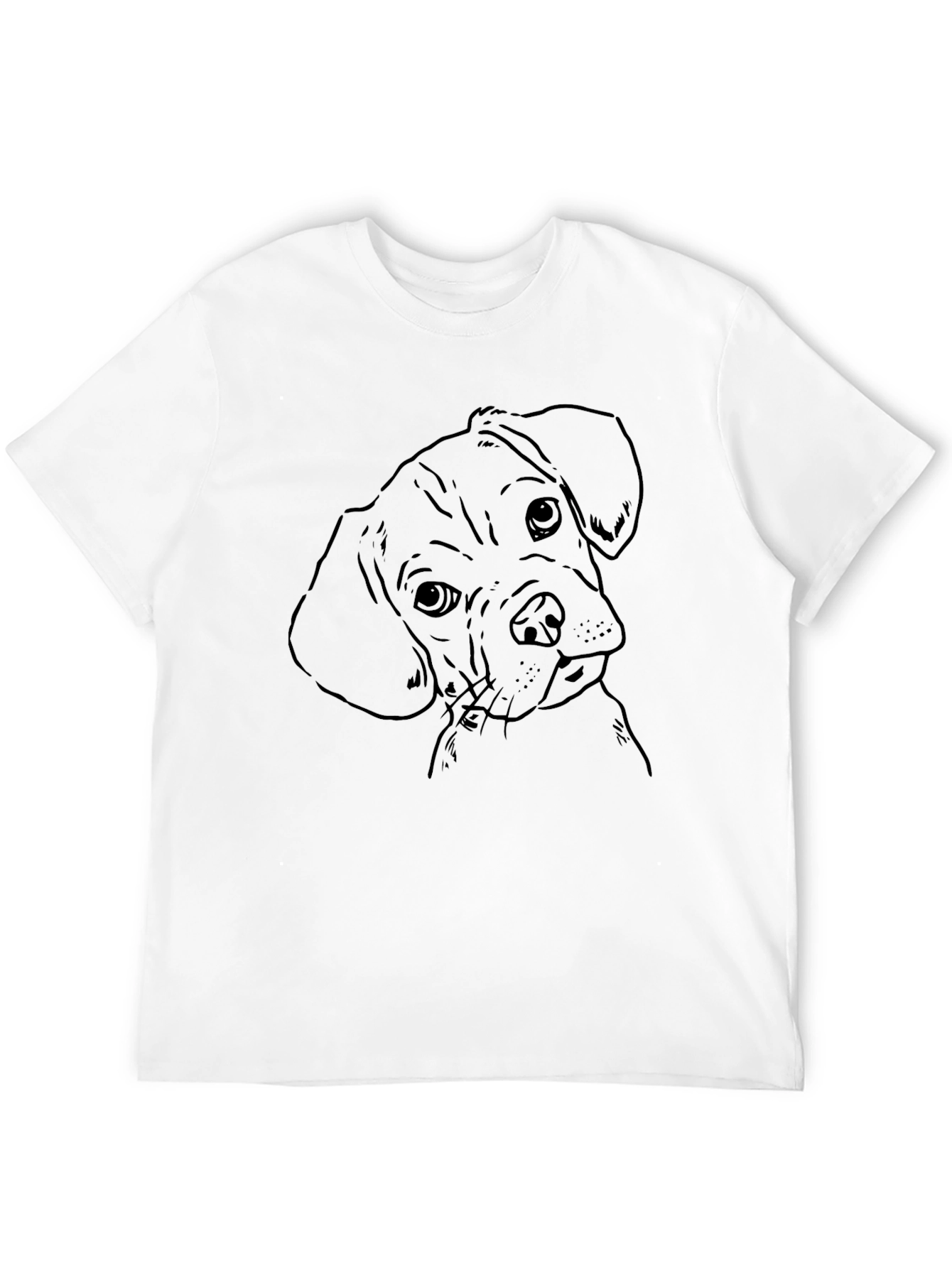 Dog Sketch Black T-Shirt