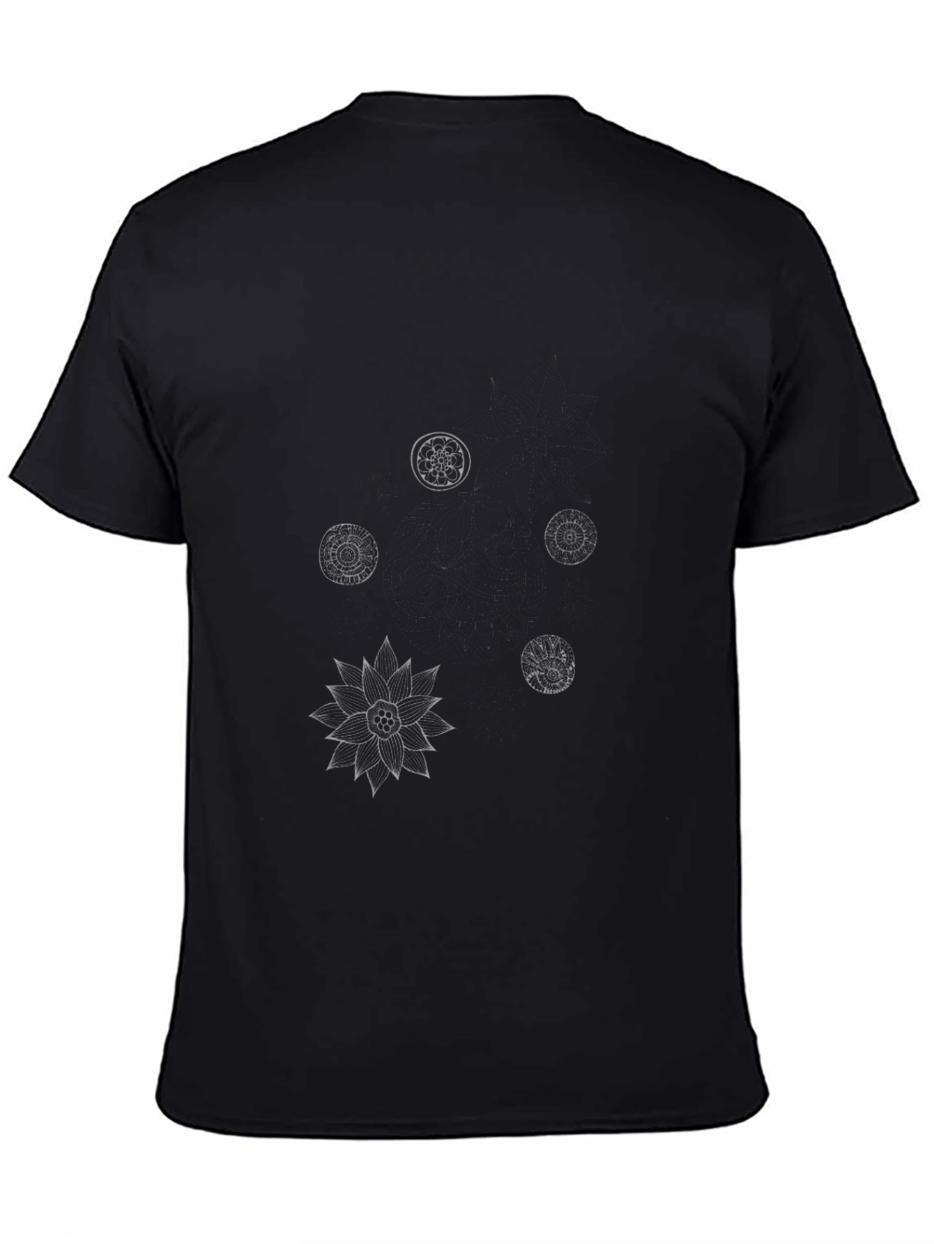 Geometric Print Black T-Shirt
