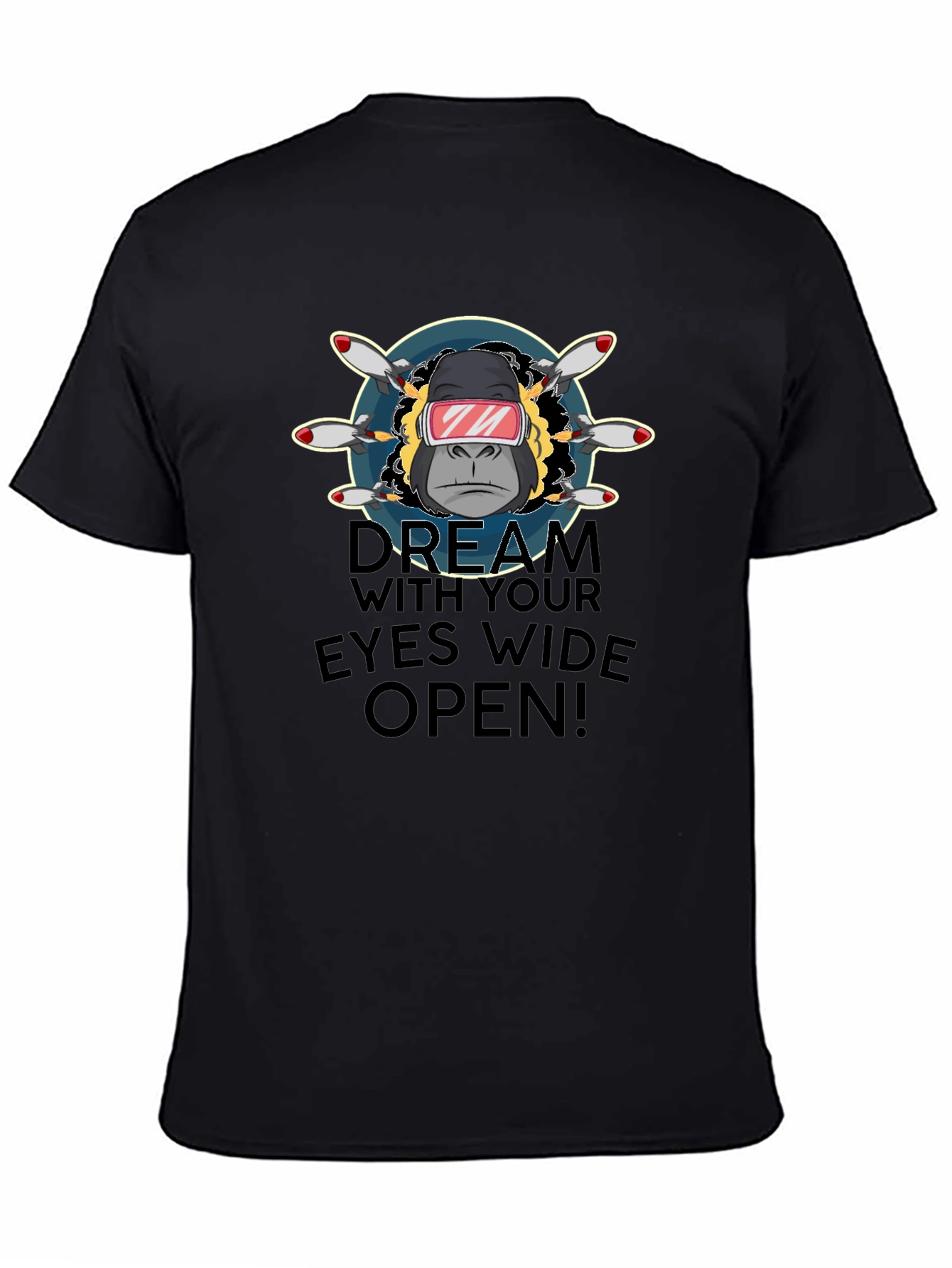 Dream with Eyes Open Black T-Shirt