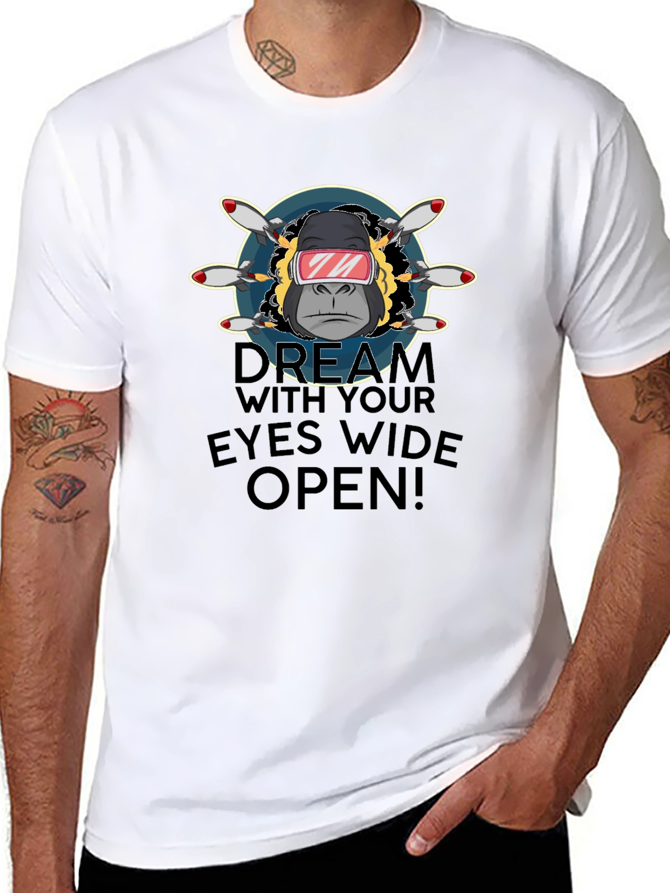 Dream with Eyes Open Black T-Shirt