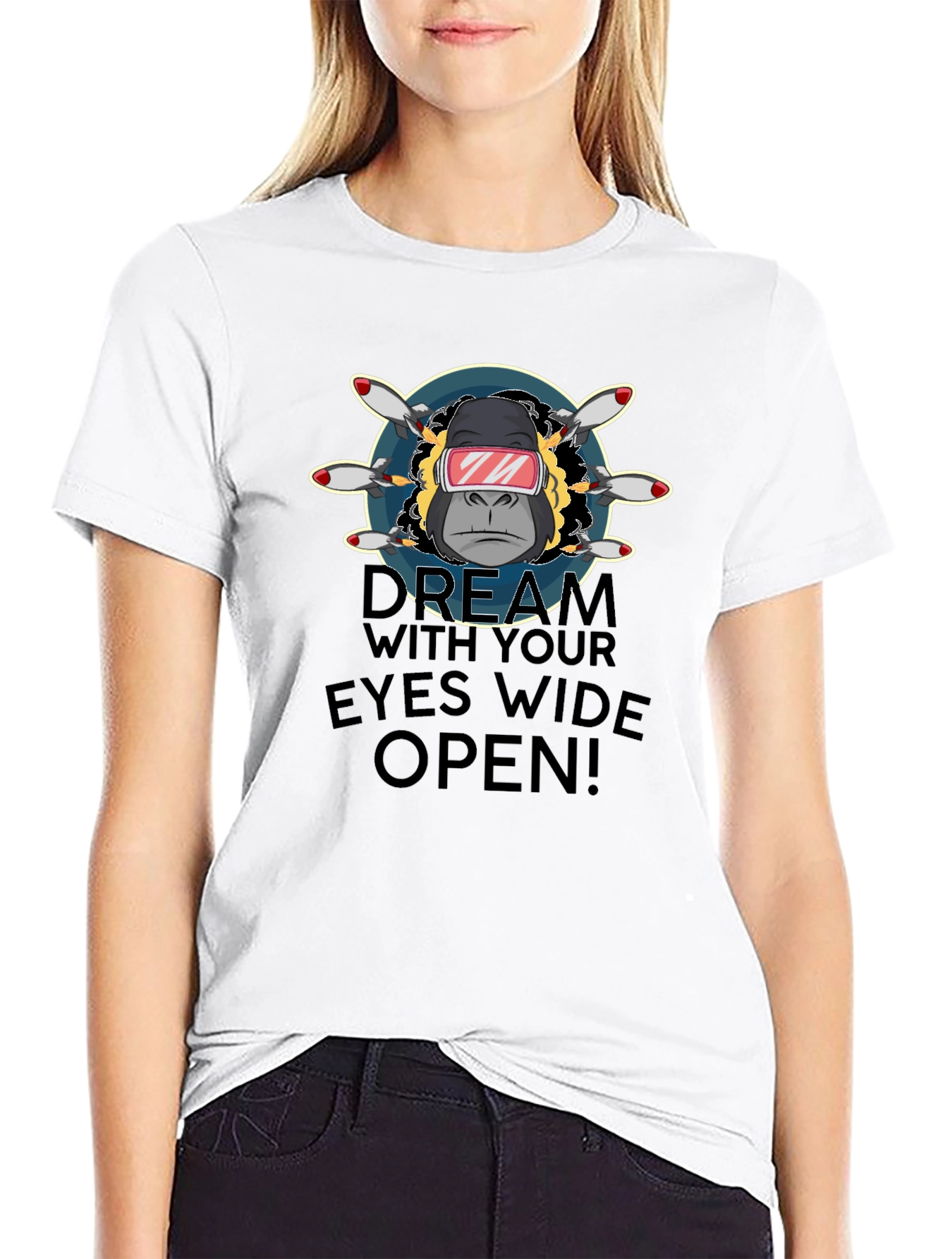 Dream with Eyes Open Black T-Shirt