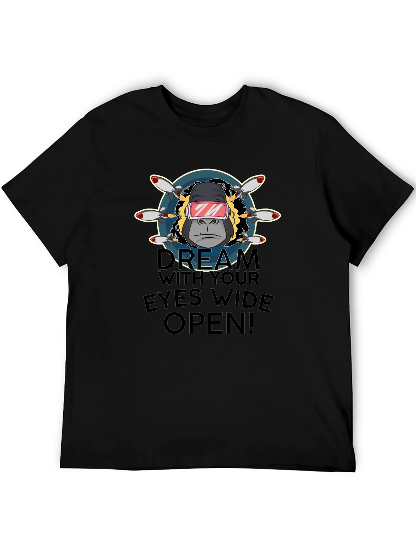 Dream with Eyes Open Black T-Shirt