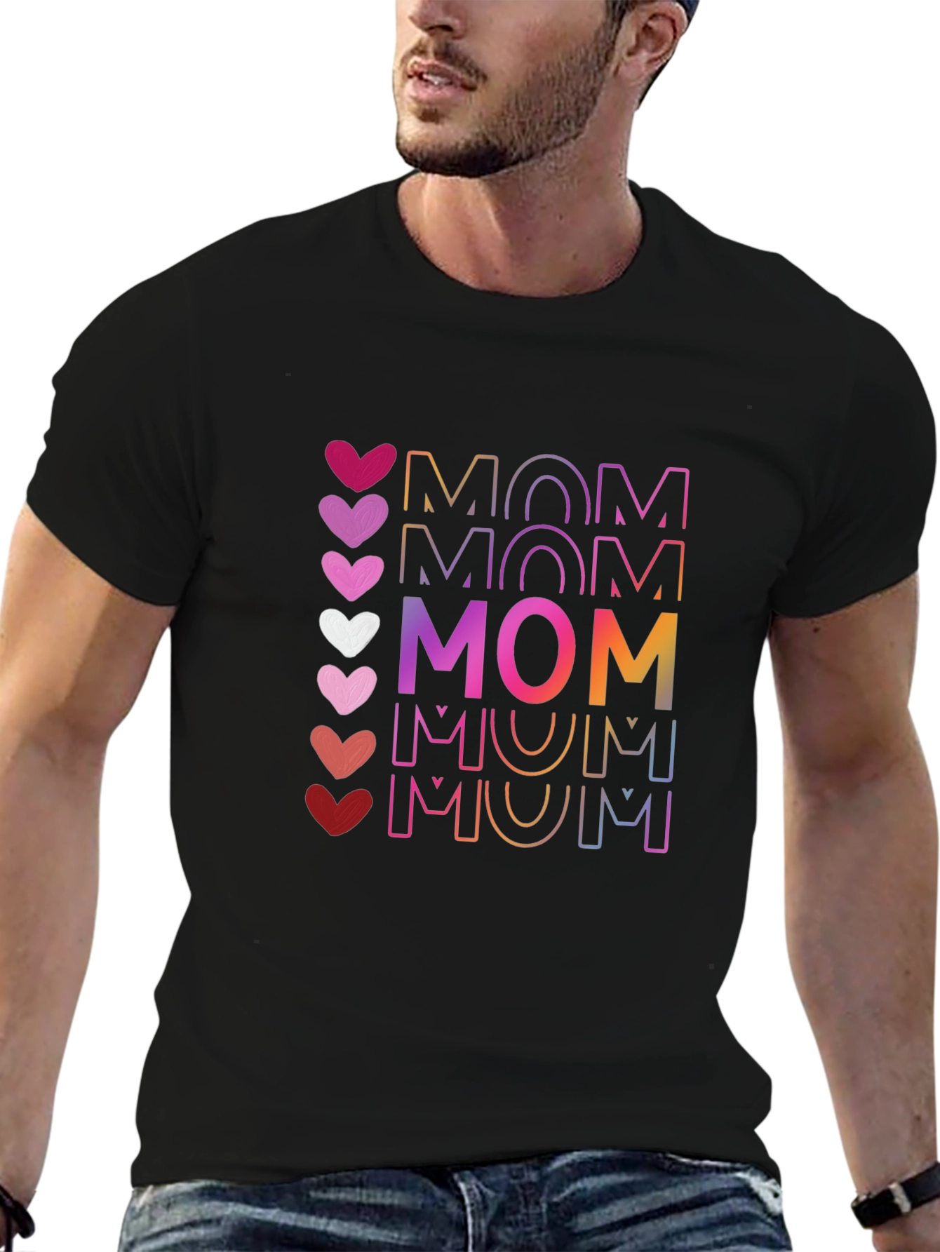 Mom Heart Graphic Tee - Stylish Mothers Day T-Shirt