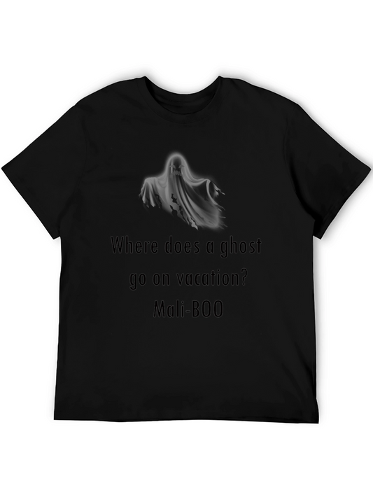 Humorous Halloween Ghost Vacation Graphic Tee