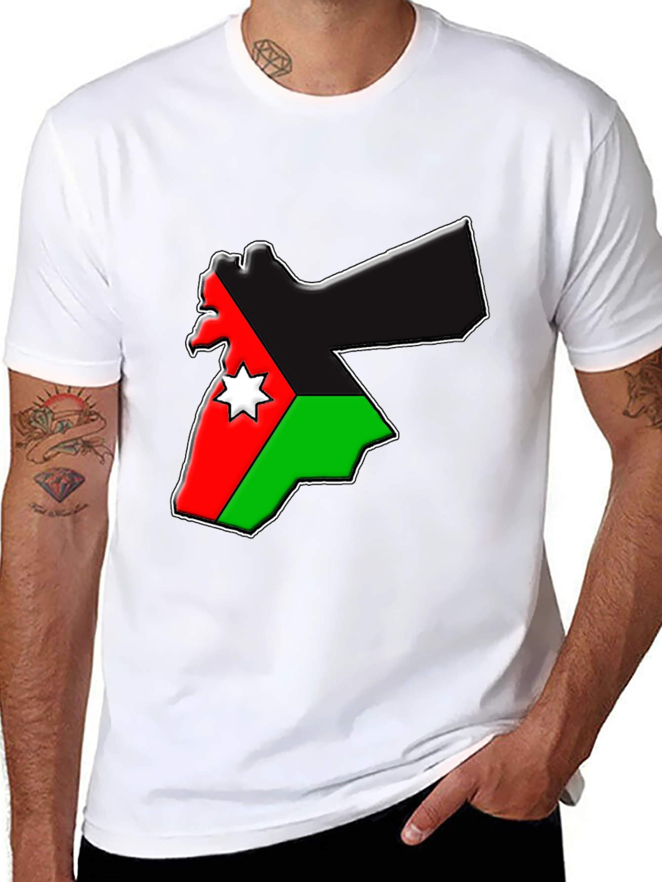 Jordan Flag Map Graphic T-Shirt
