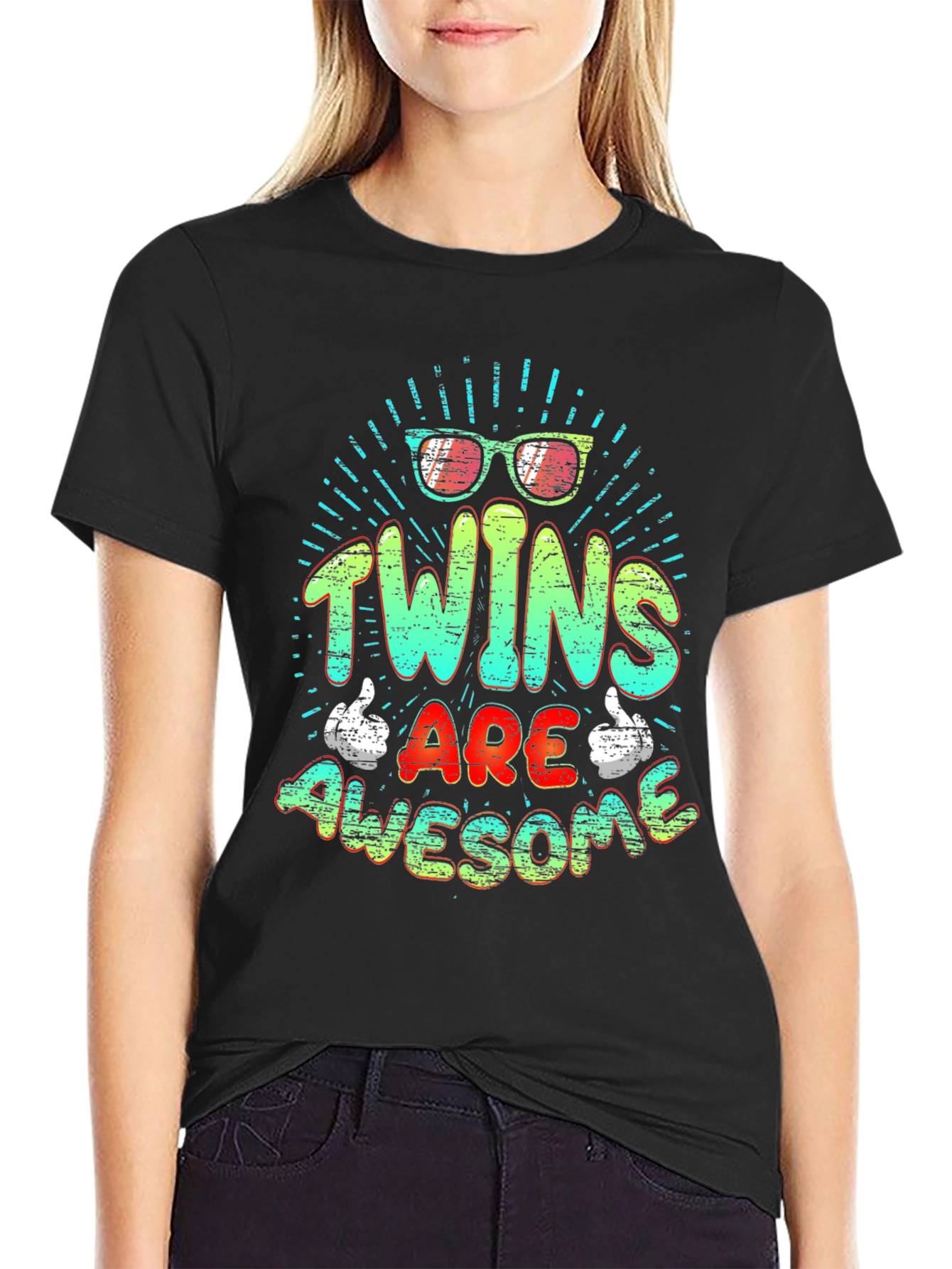 Twins Are Awesome Graphic T-Shirt