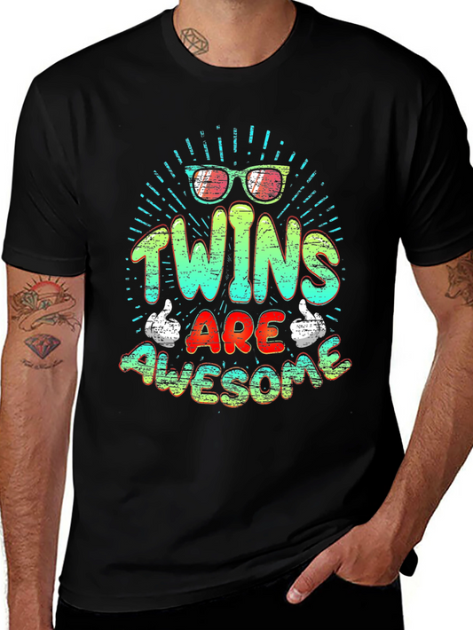 Twins Are Awesome Graphic T-Shirt