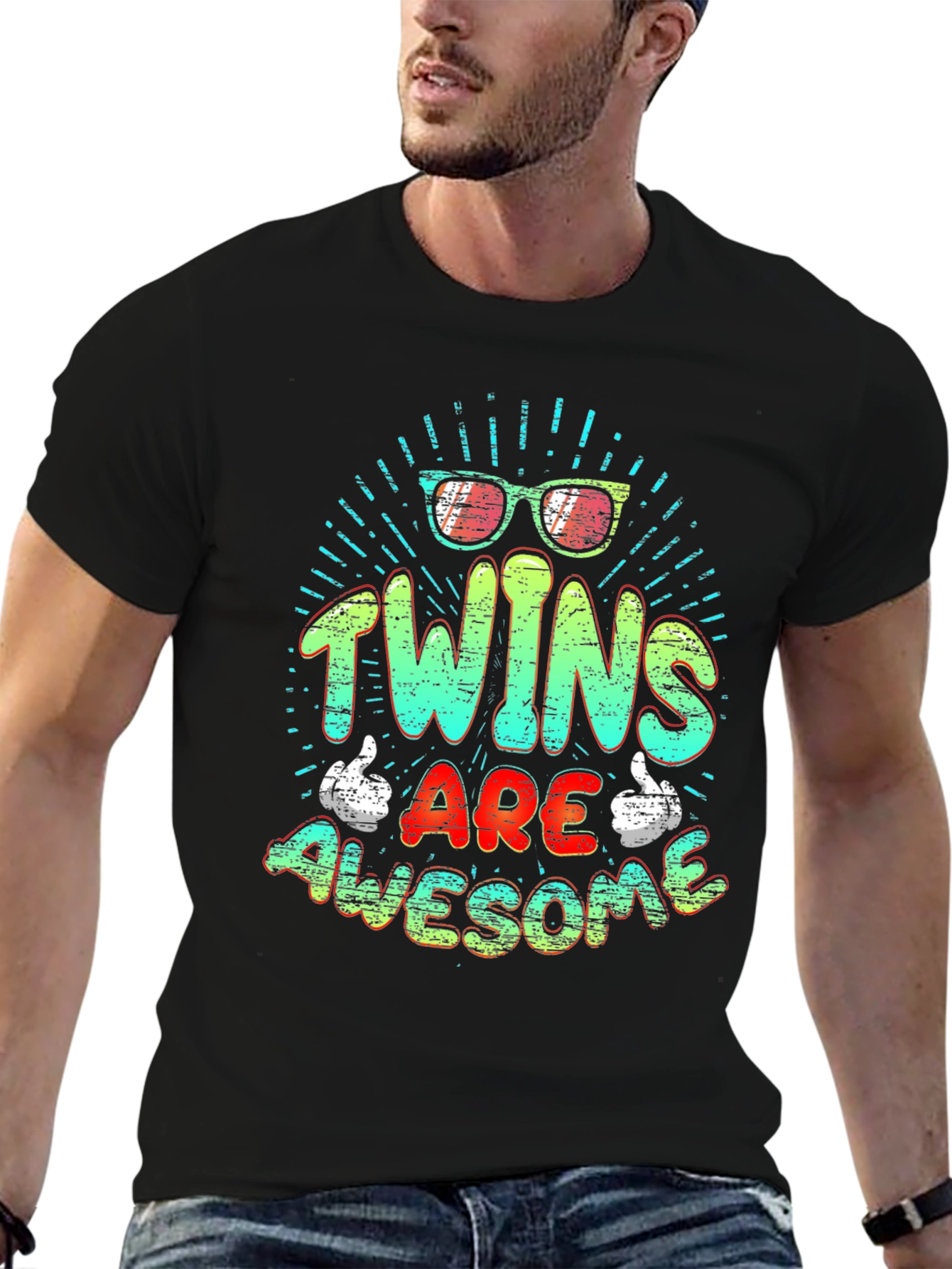 Twins Are Awesome Graphic T-Shirt