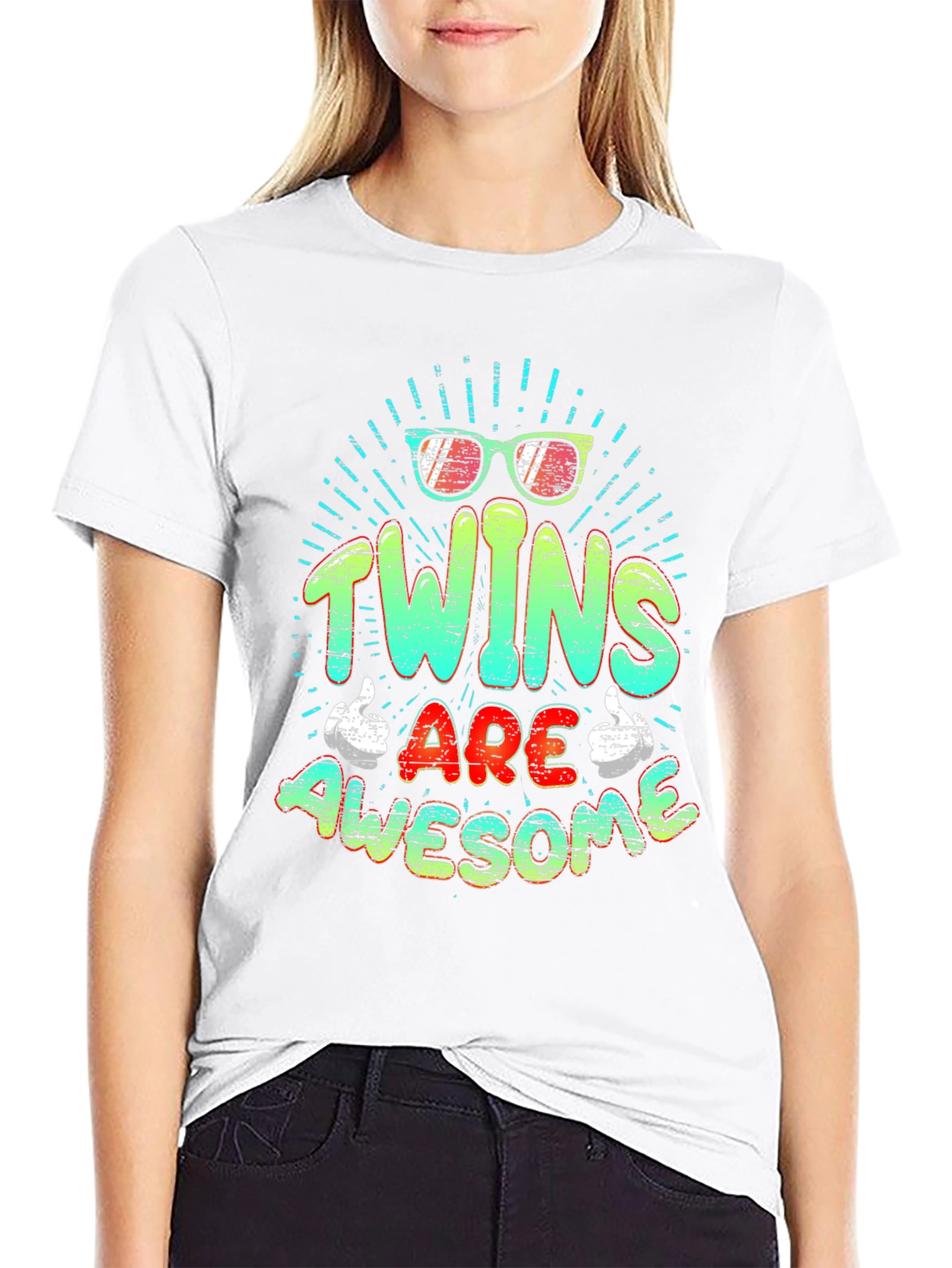 Twins Are Awesome Graphic T-Shirt