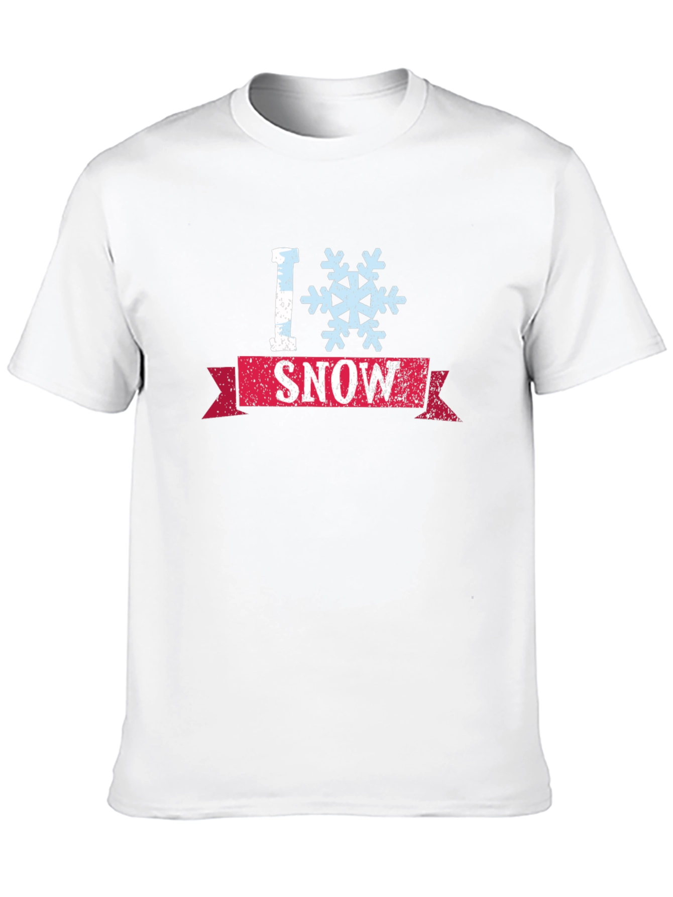 I Snowflake Snow Graphic T-Shirt - Black