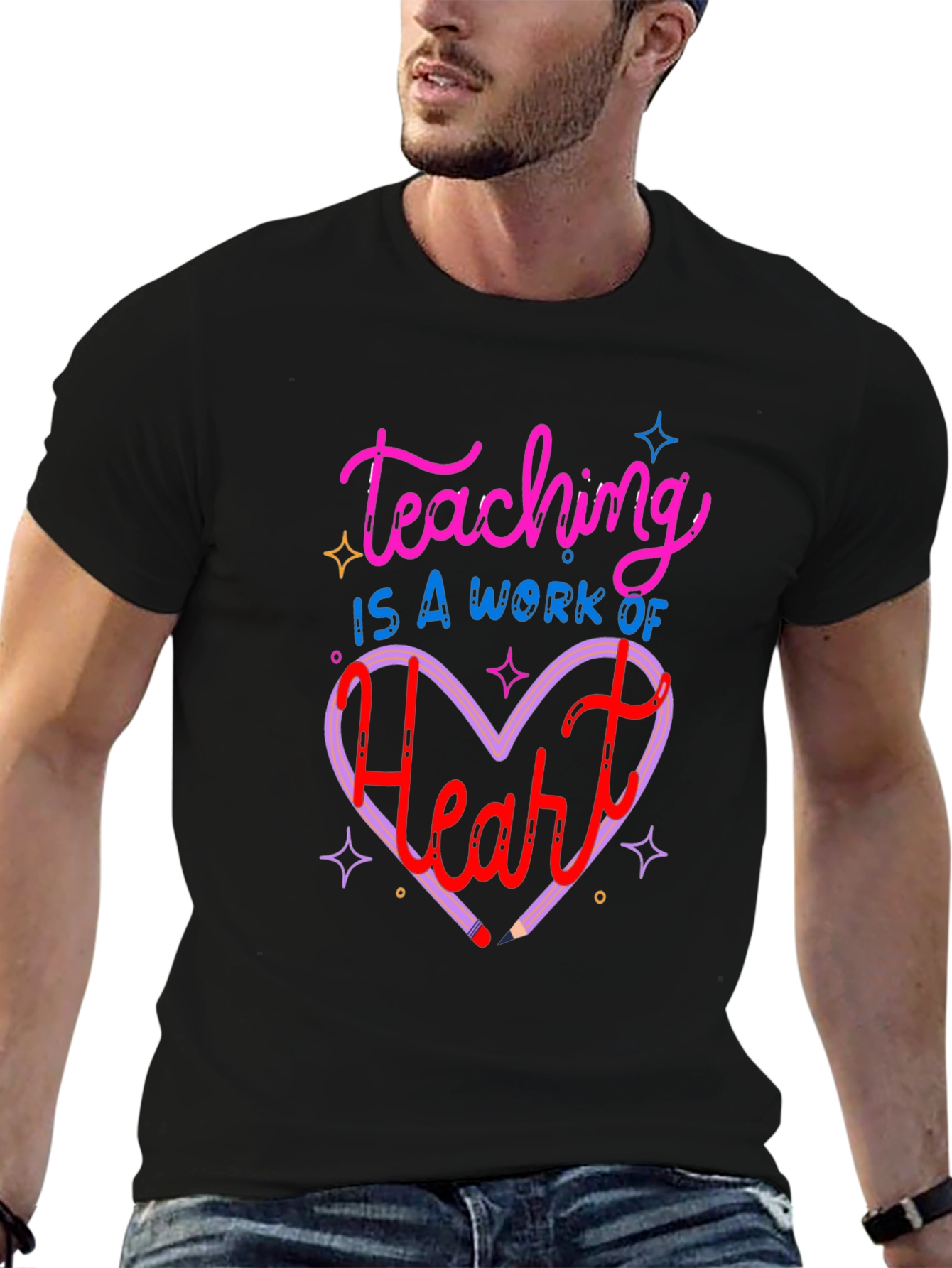 Teaching is a Work of Heart Graphic Tee