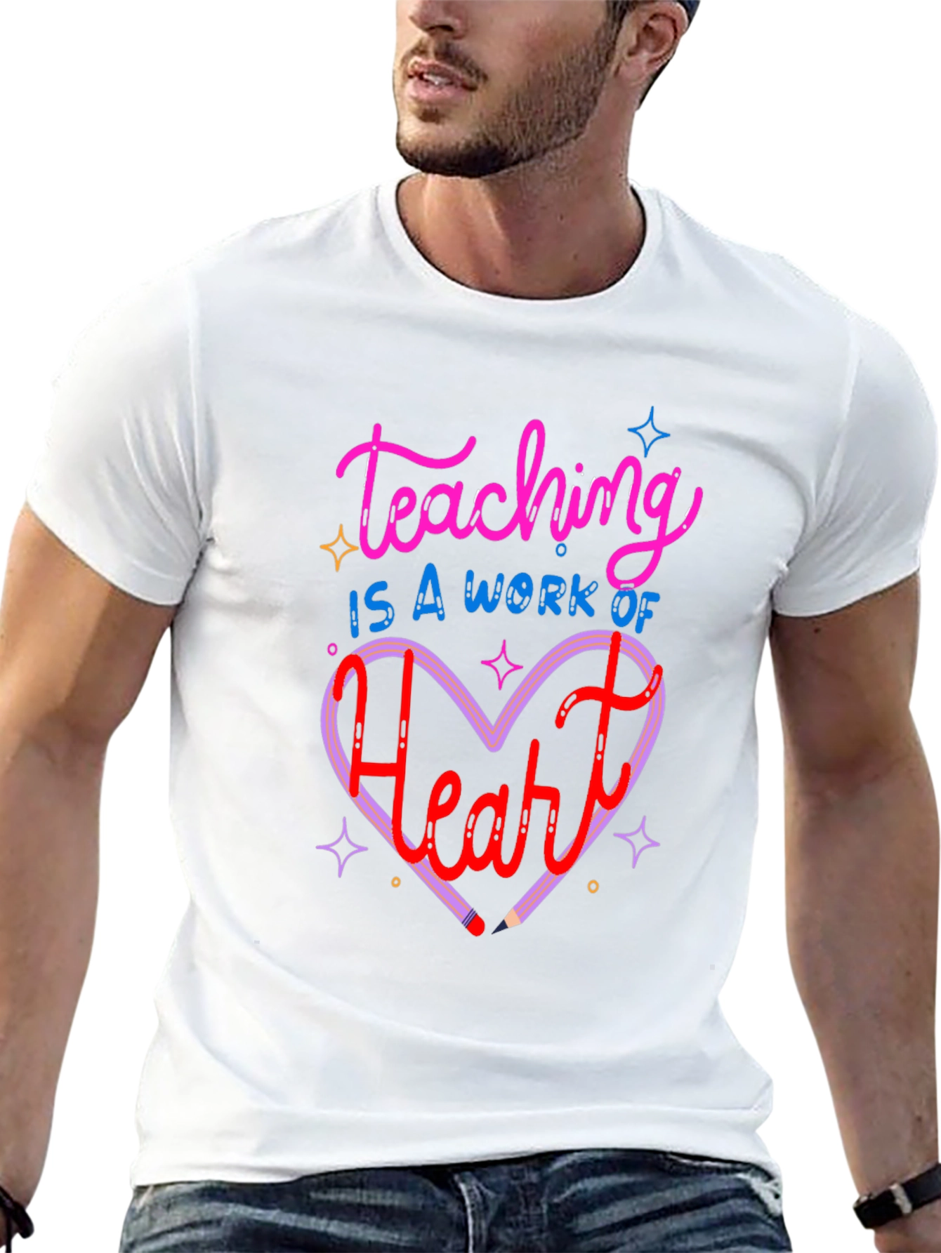 Teaching is a Work of Heart Graphic Tee