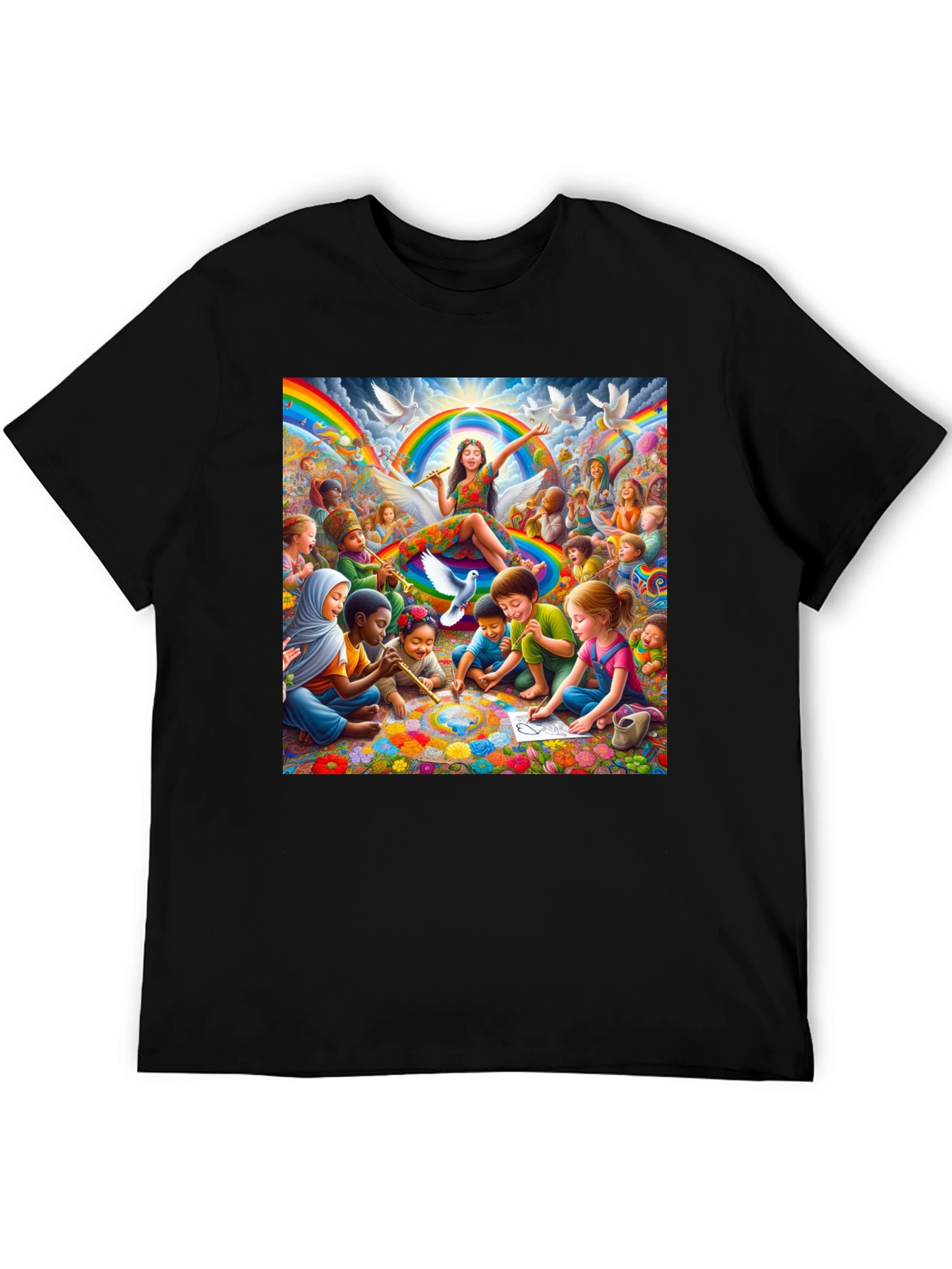 Rainbow Peace T-Shirt - Art & Unity Design