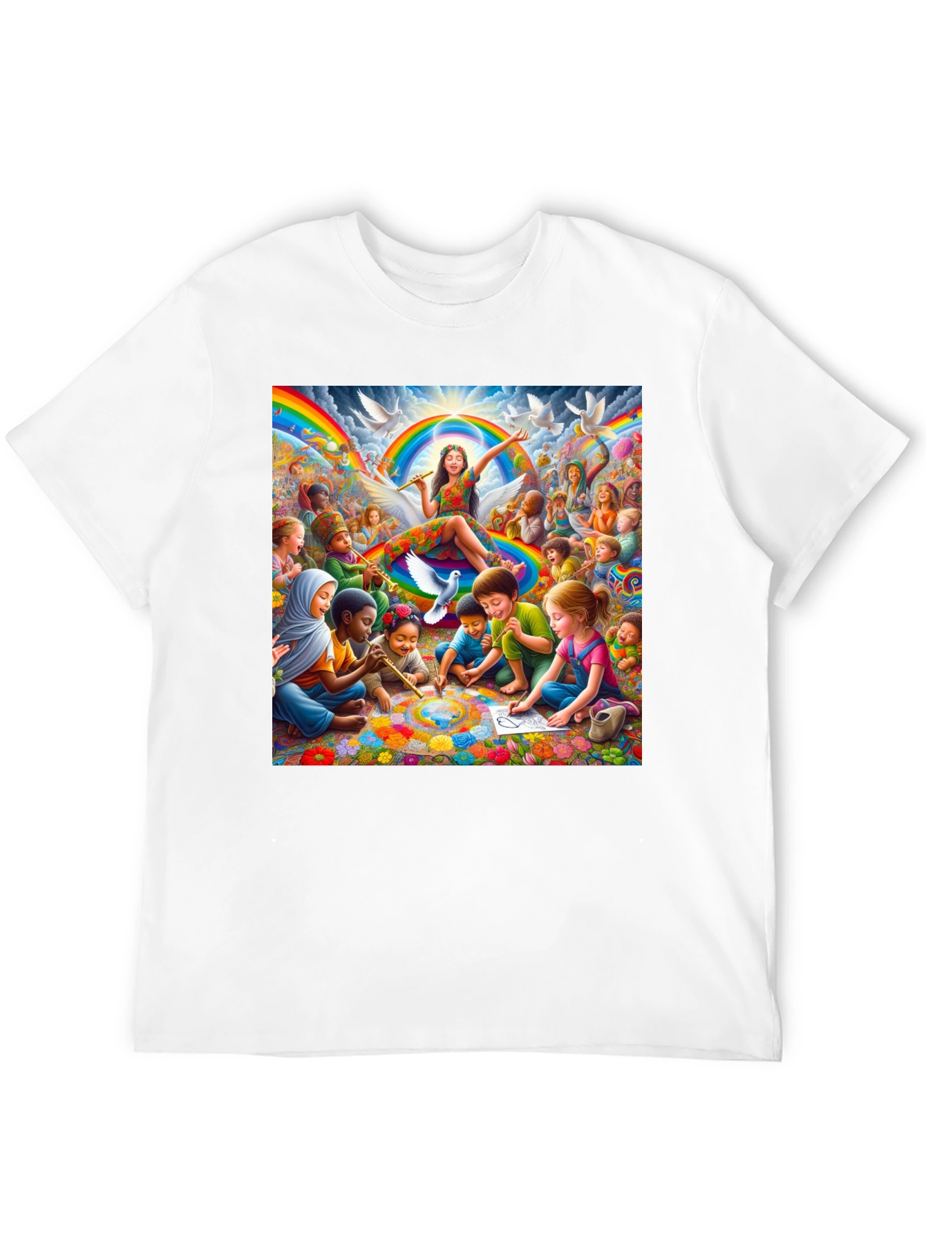 Rainbow Peace T-Shirt - Art & Unity Design
