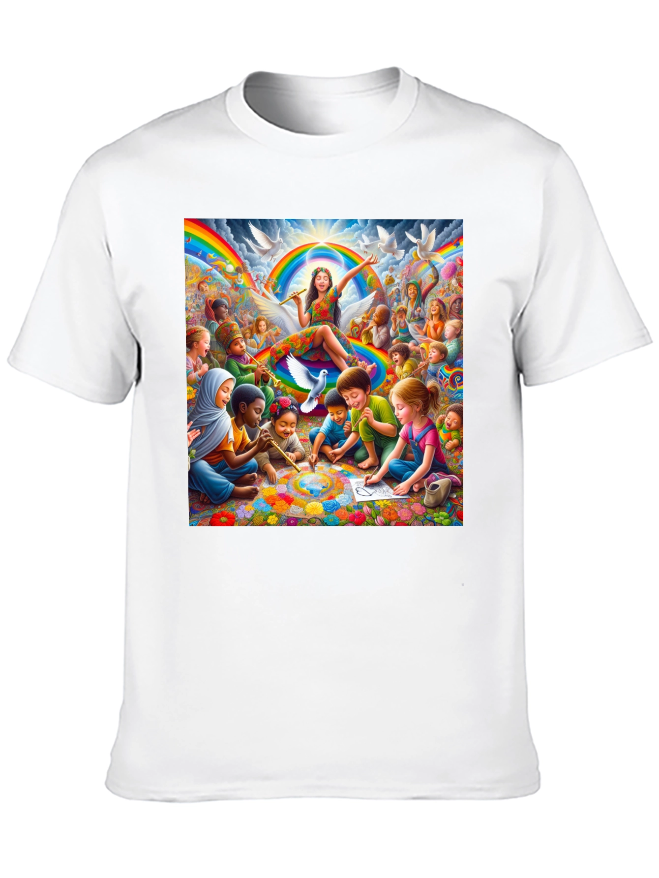 Rainbow Peace T-Shirt - Art & Unity Design