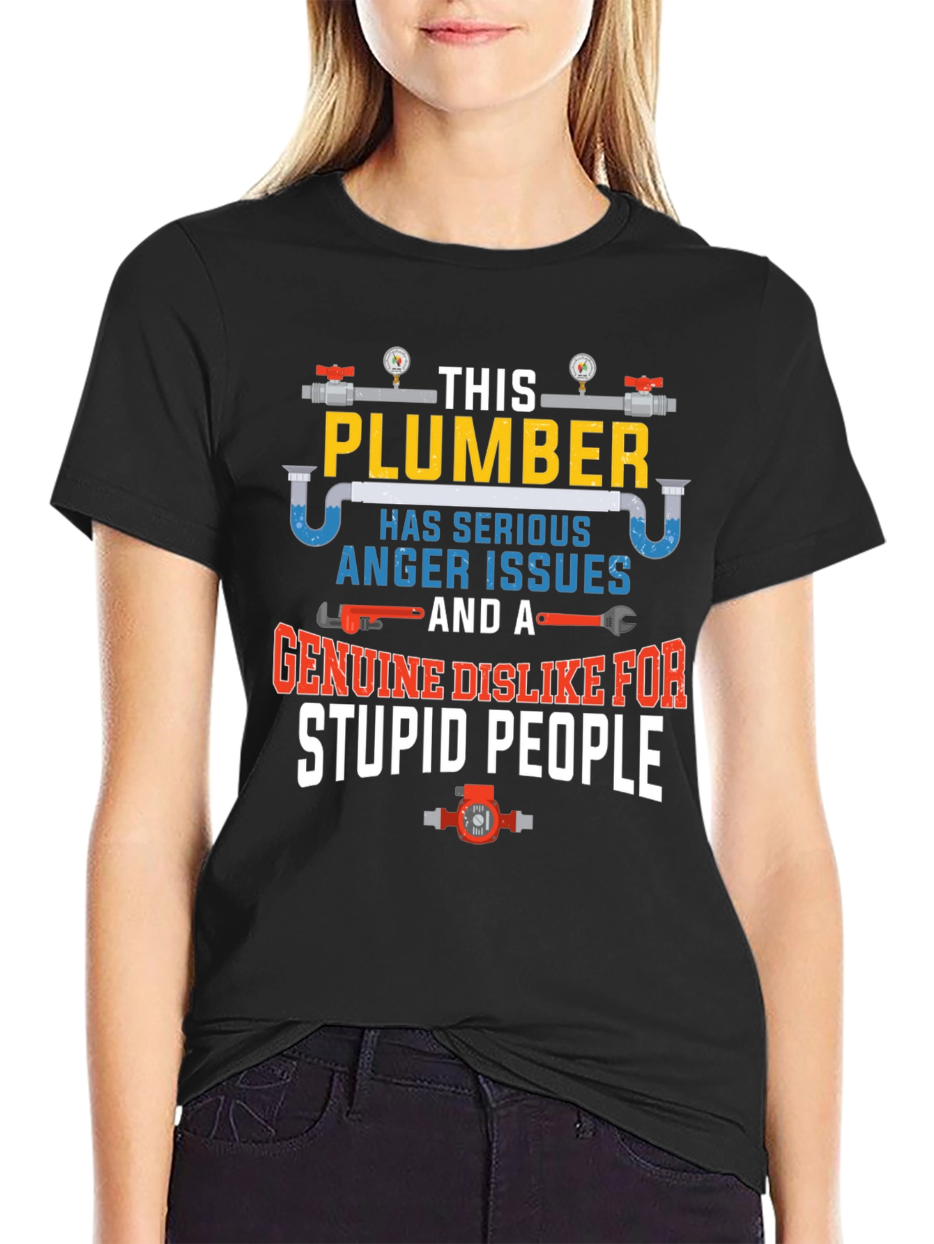 Plumber Anger Issues Graphic T-Shirt