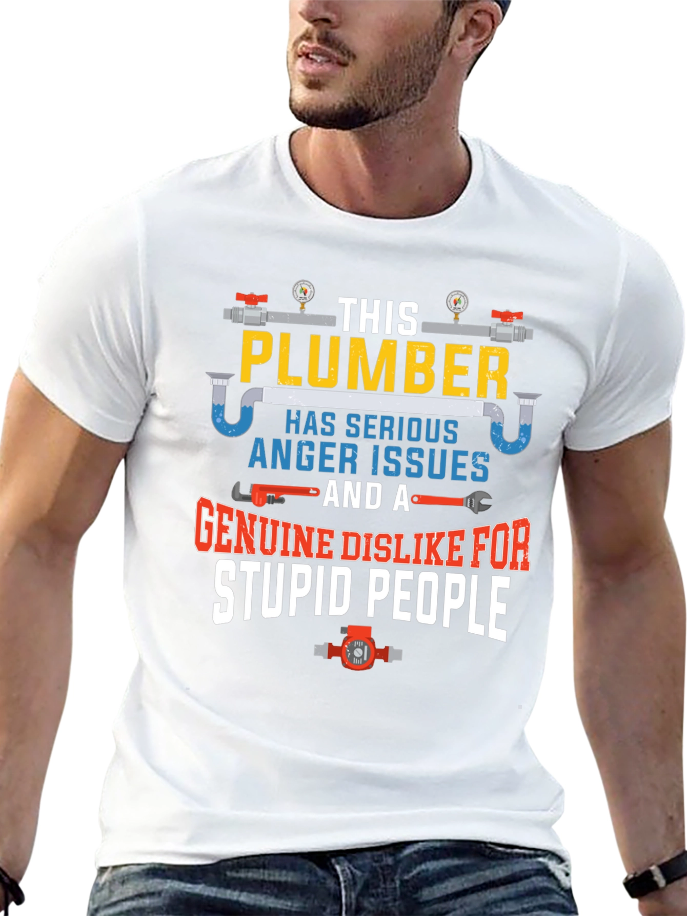 Plumber Anger Issues Graphic T-Shirt