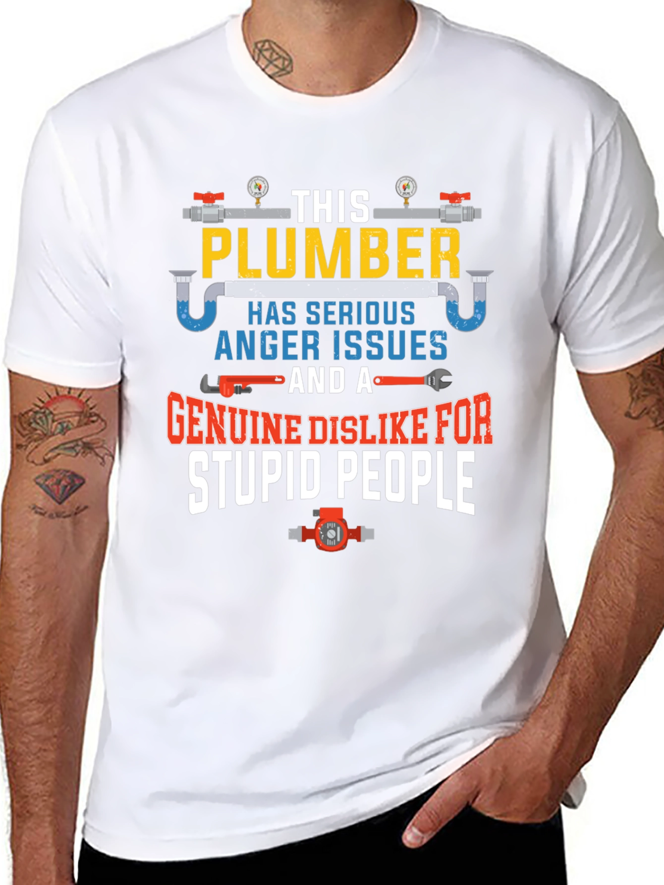 Plumber Anger Issues Graphic T-Shirt