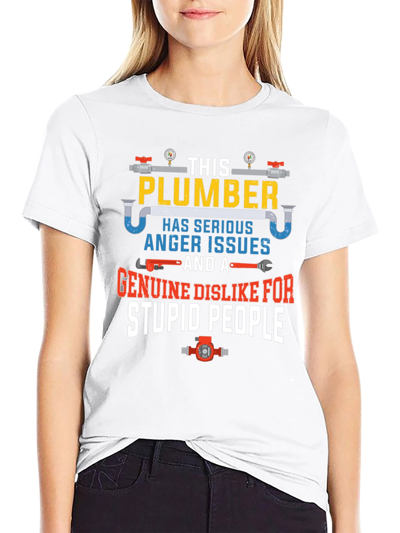Plumber Anger Issues Graphic T-Shirt