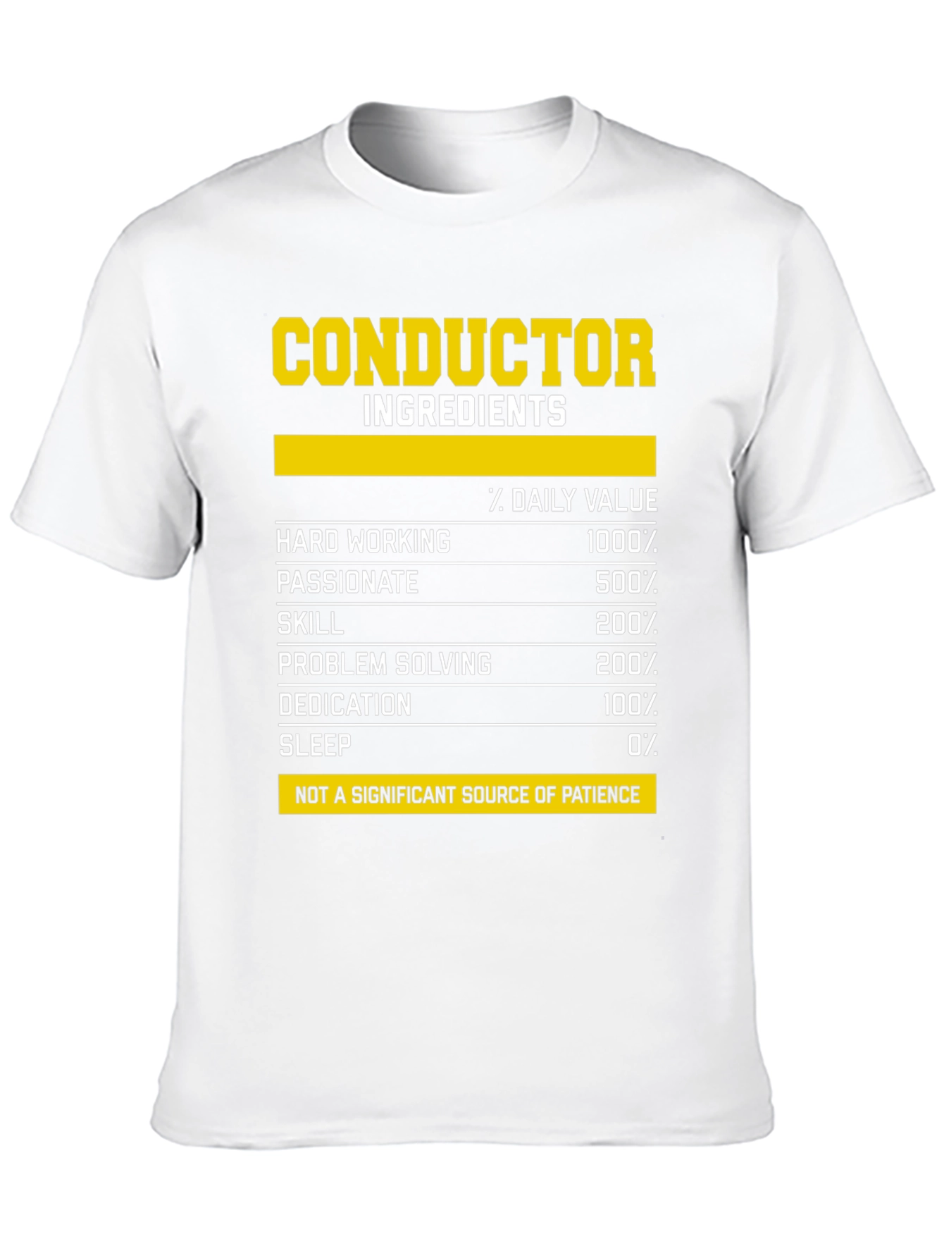 Conductor Ingredients Daily Value T-Shirt