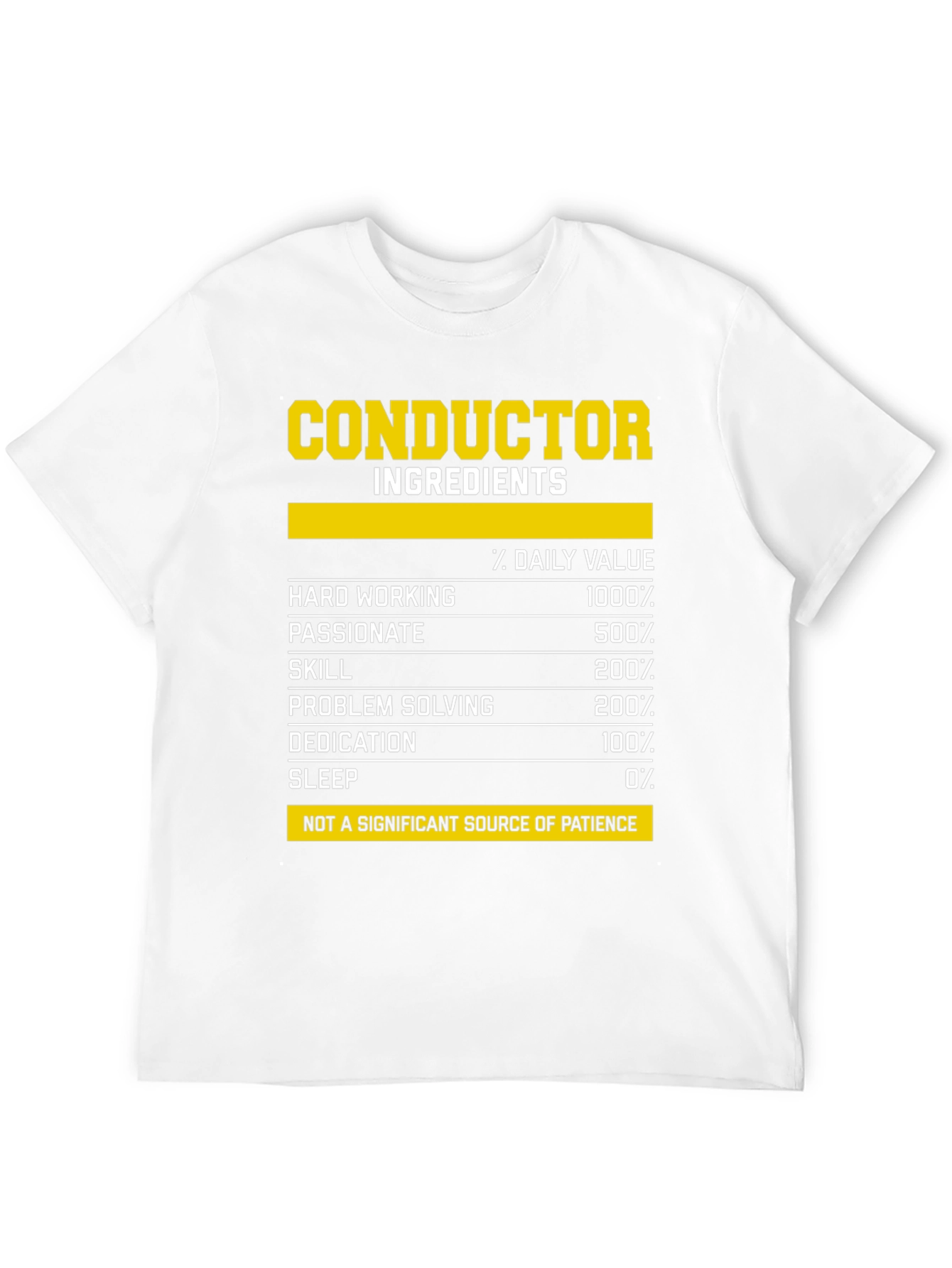 Conductor Ingredients Daily Value T-Shirt