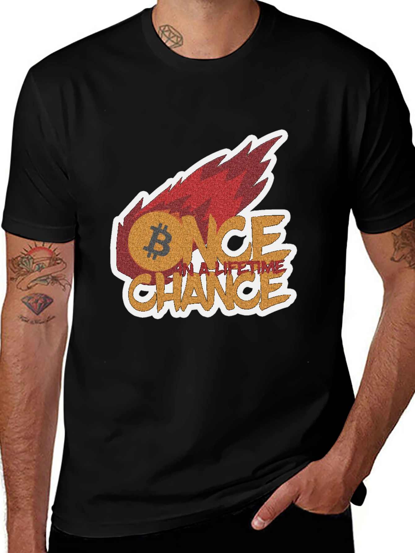 Bitcoin Once In A Lifetime Chance Graphic Tee