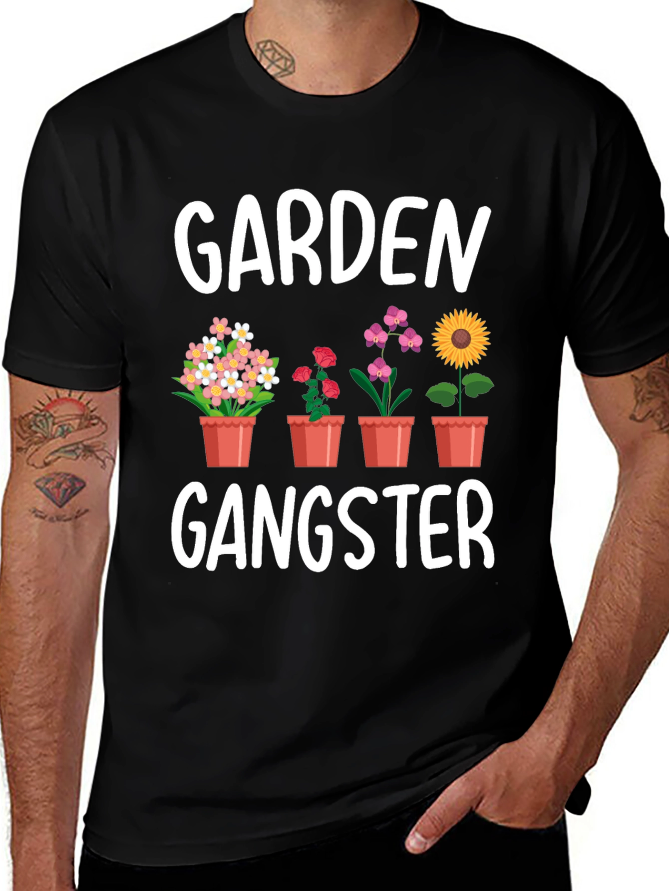 Garden Gangster Graphic Tee - Flower Lovers Shirt