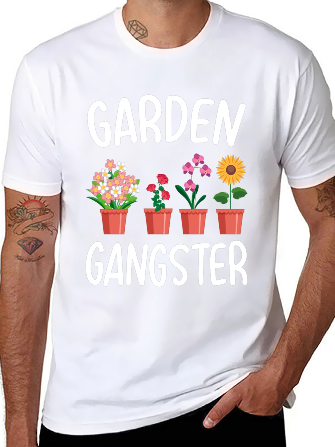 Garden Gangster Graphic Tee - Flower Lovers Shirt