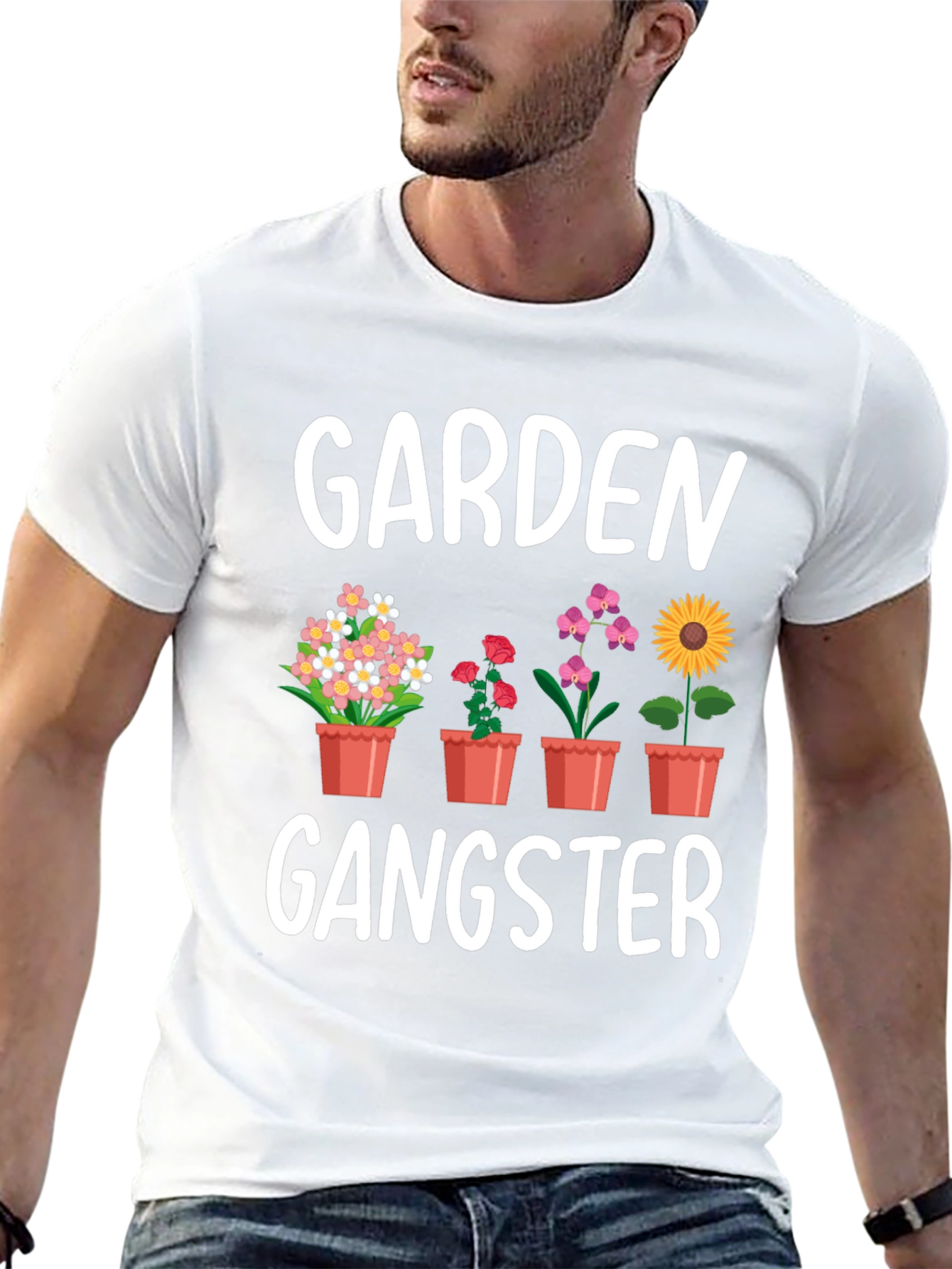 Garden Gangster Graphic Tee - Flower Lovers Shirt