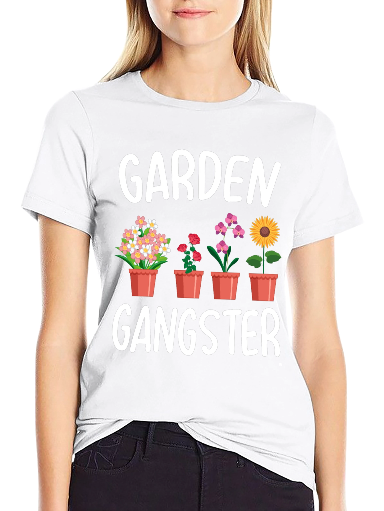 Garden Gangster Graphic Tee - Flower Lovers Shirt