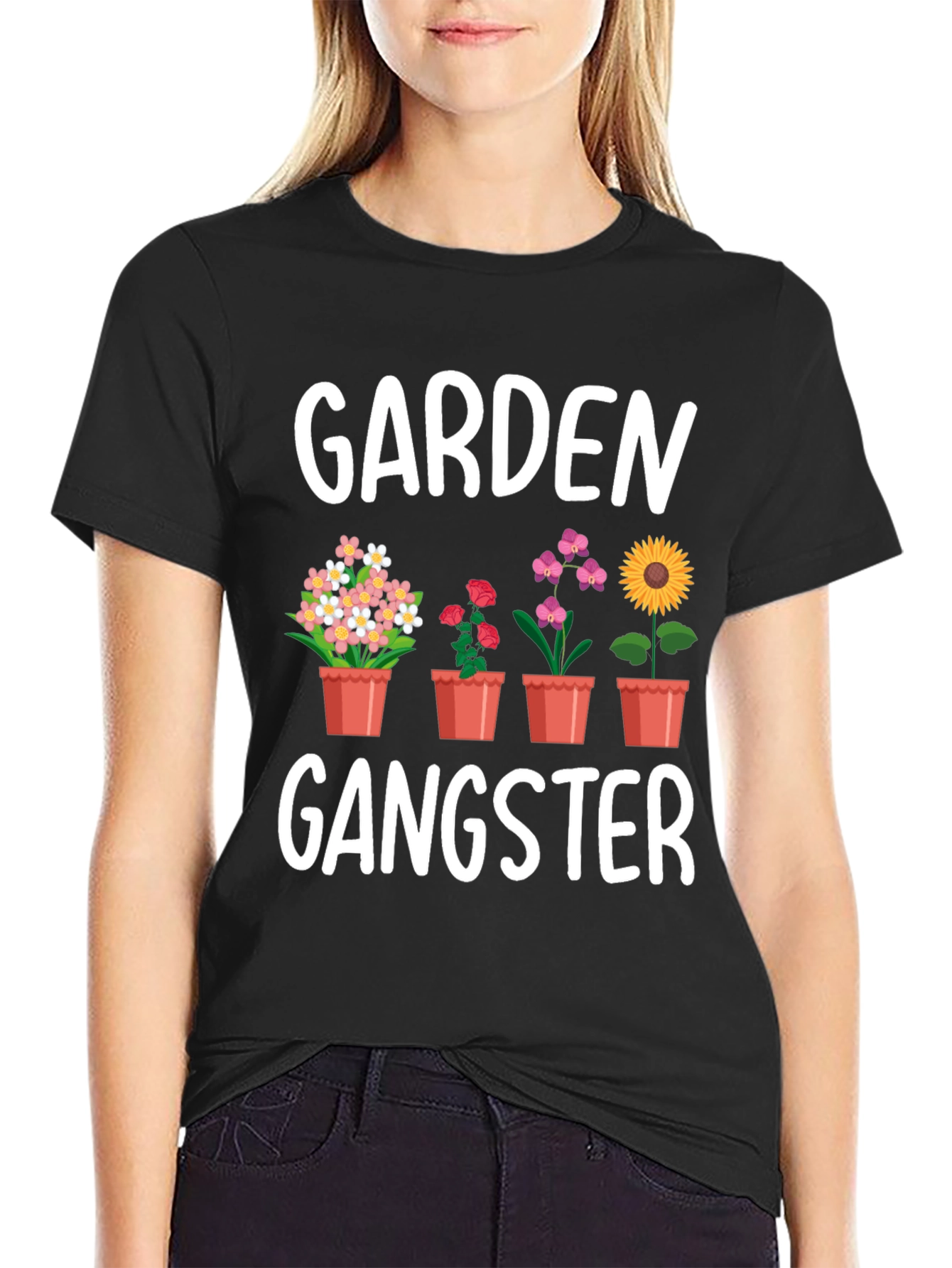Garden Gangster Graphic Tee - Flower Lovers Shirt