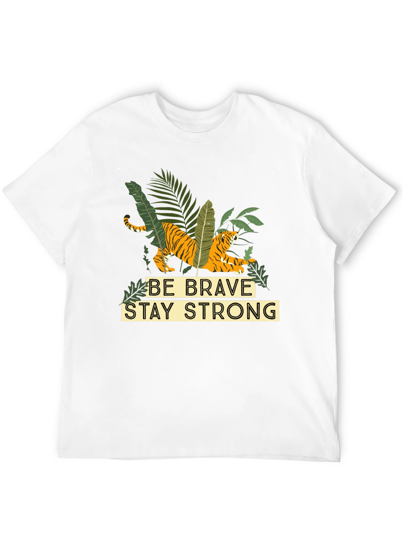 Be Brave Stay Strong Graphic Tee - Black