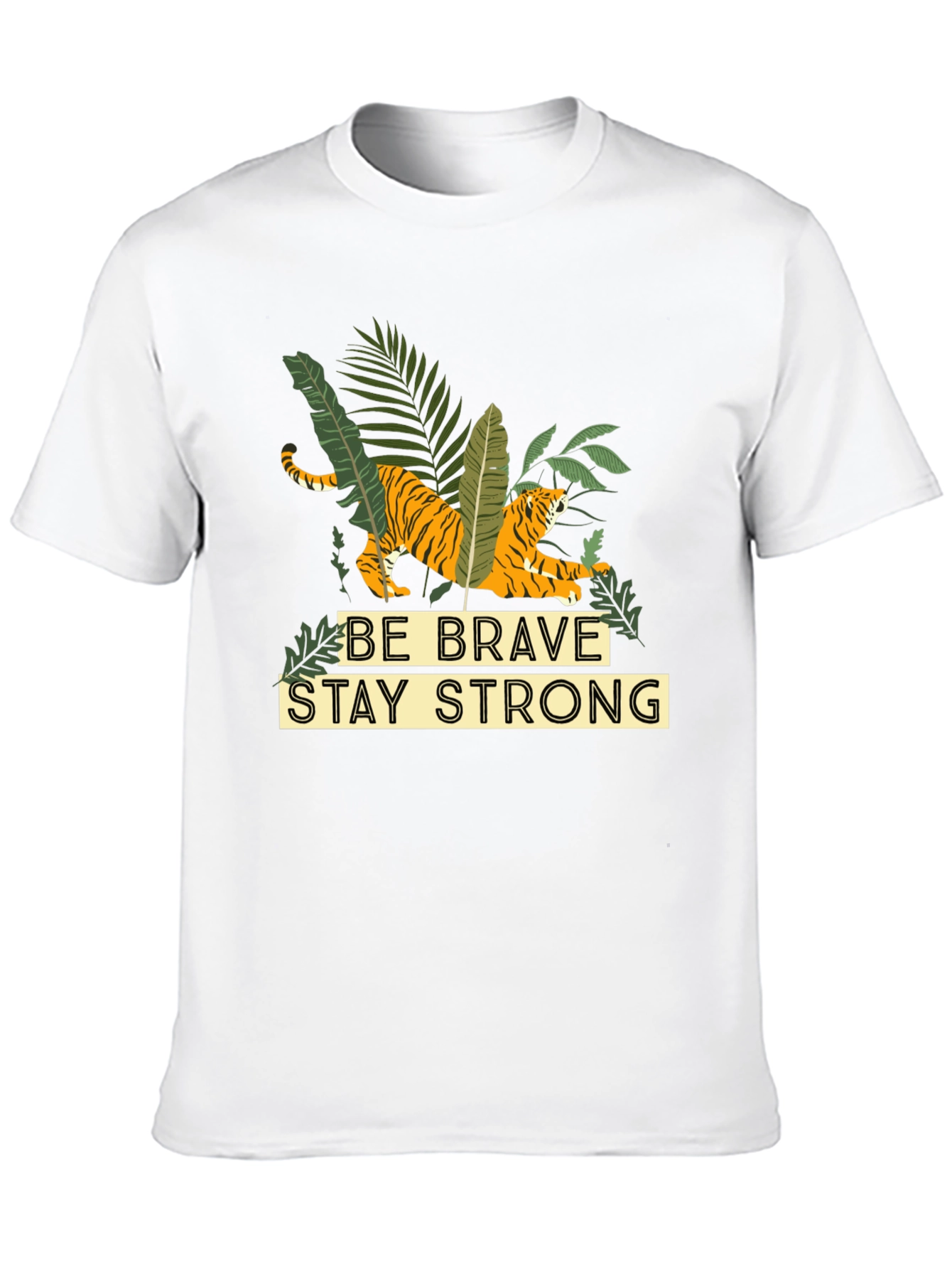 Be Brave Stay Strong Graphic Tee - Black