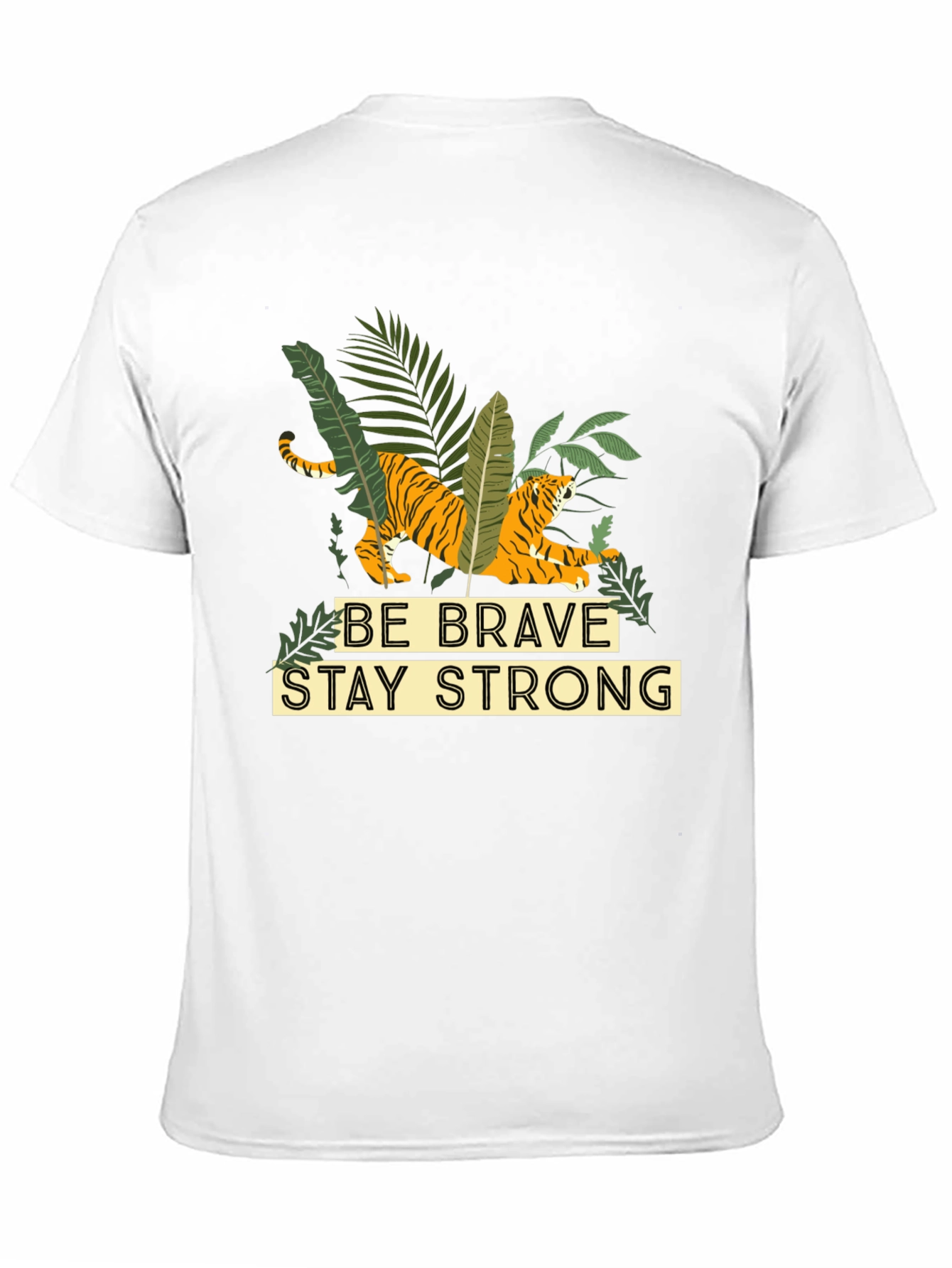 Be Brave Stay Strong Graphic Tee - Black