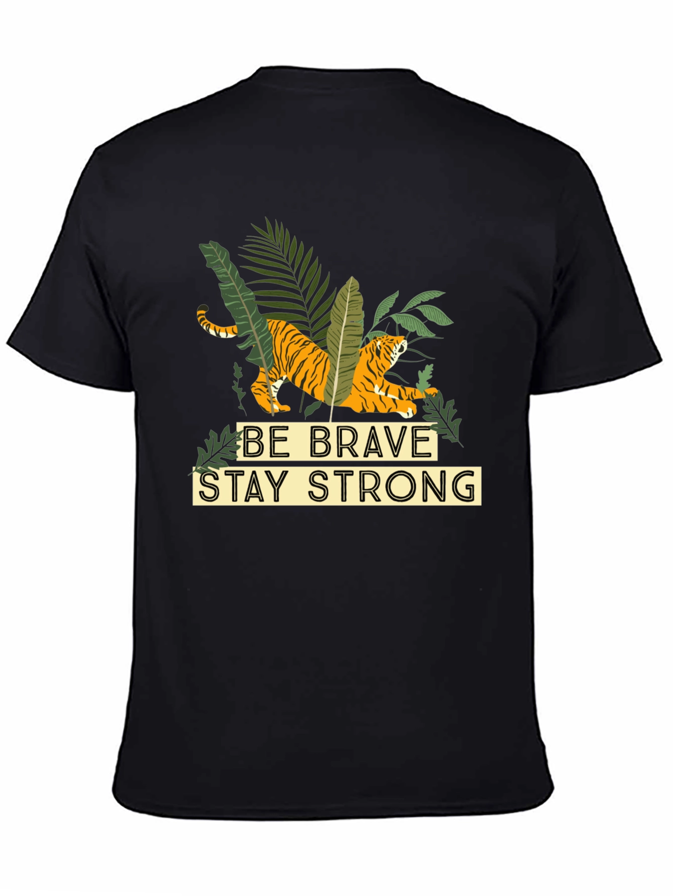 Be Brave Stay Strong Graphic Tee - Black