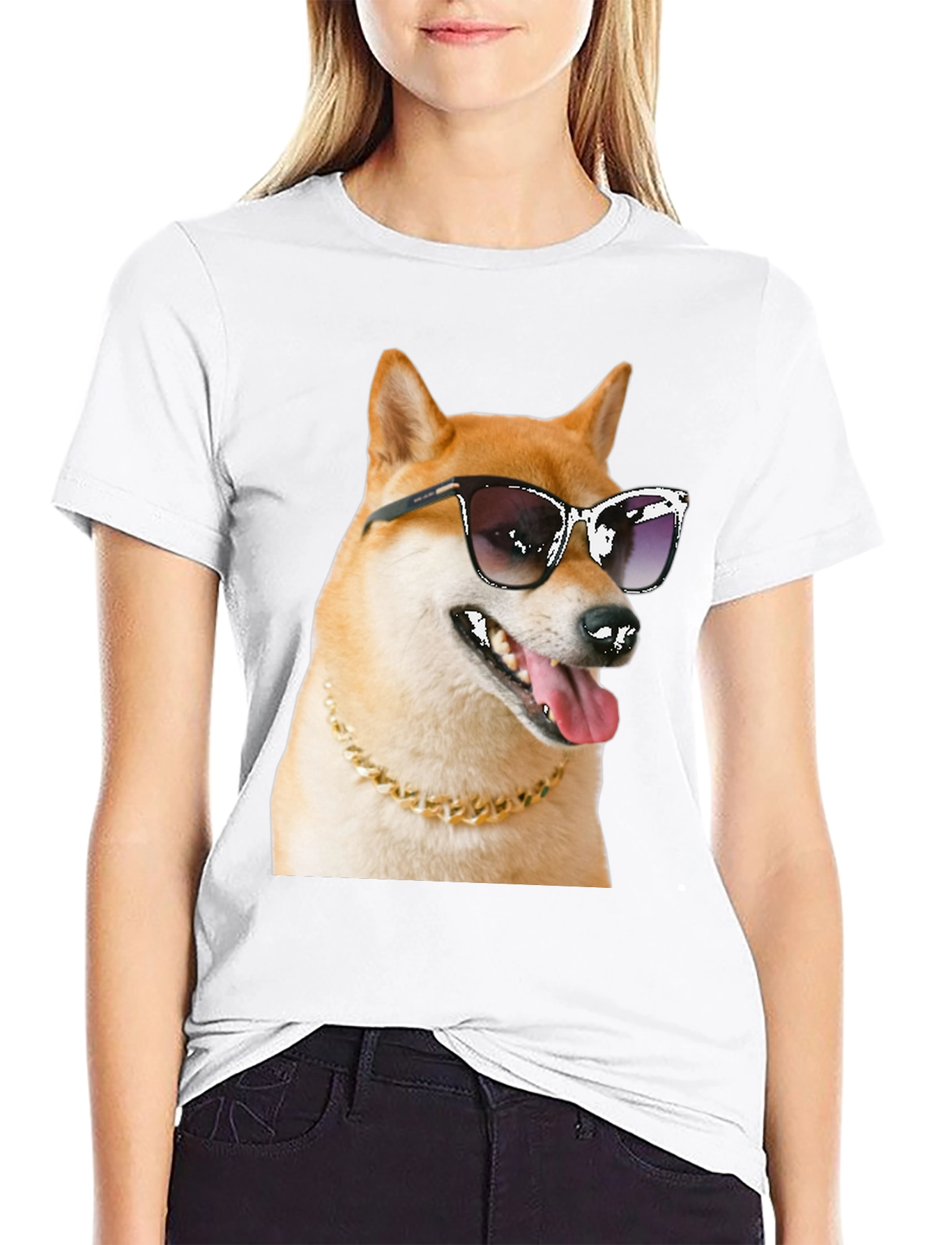 Cool Doge Graphic Tee - Black T-Shirt