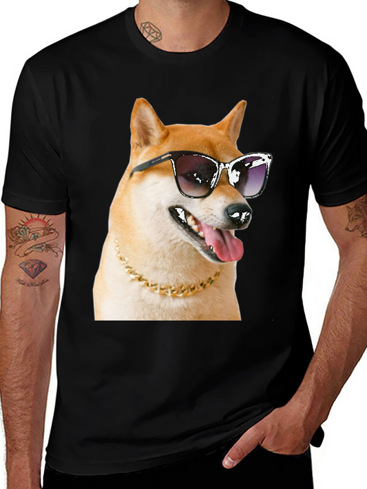 Cool Doge Graphic Tee - Black T-Shirt