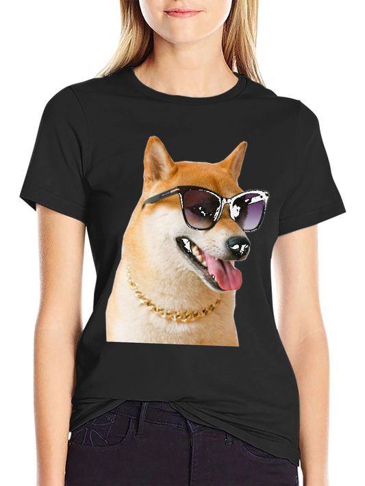 Cool Doge Graphic Tee - Black T-Shirt