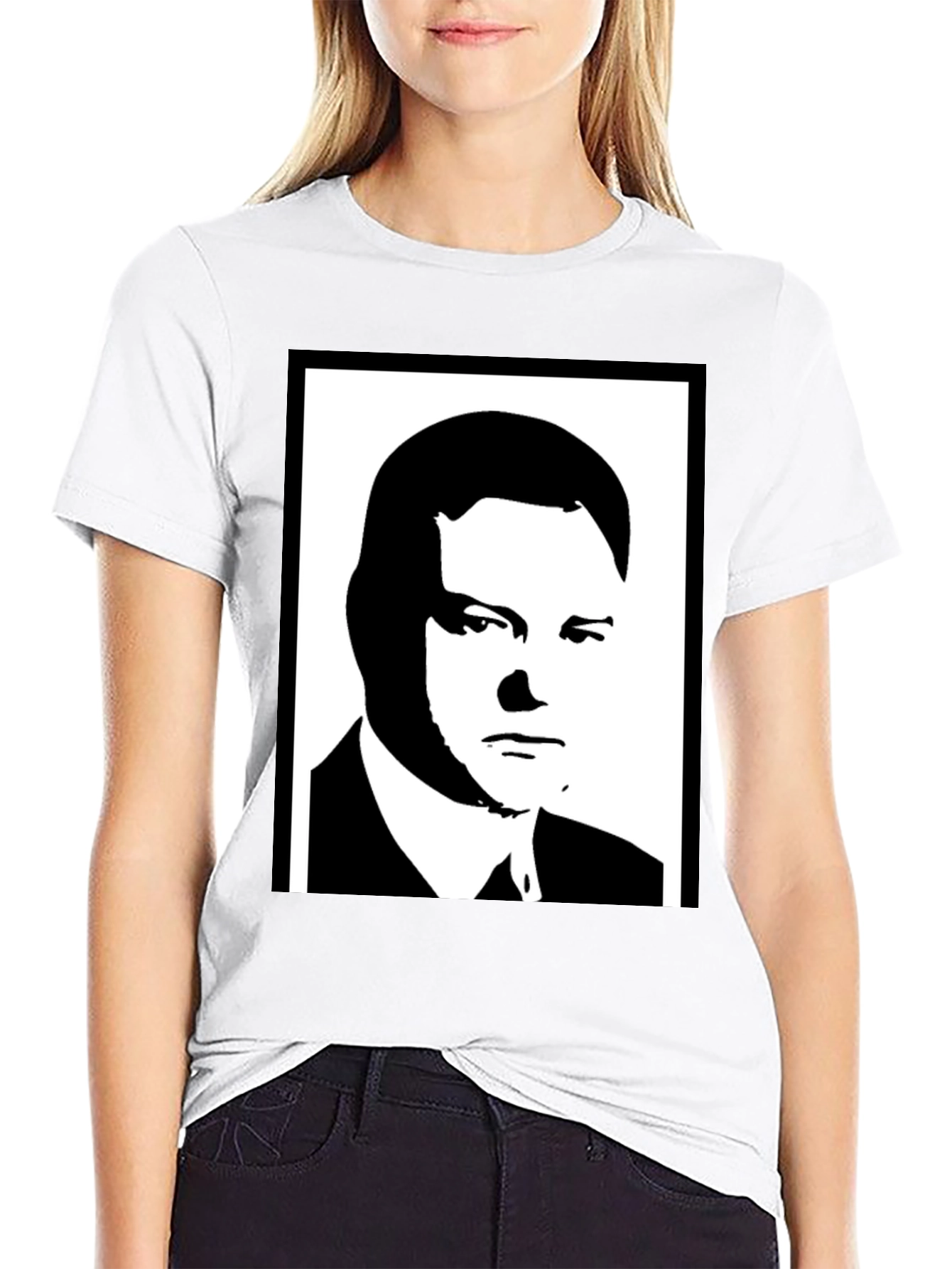 Silhouette Portrait Tee - Bold Graphic Black Shirt
