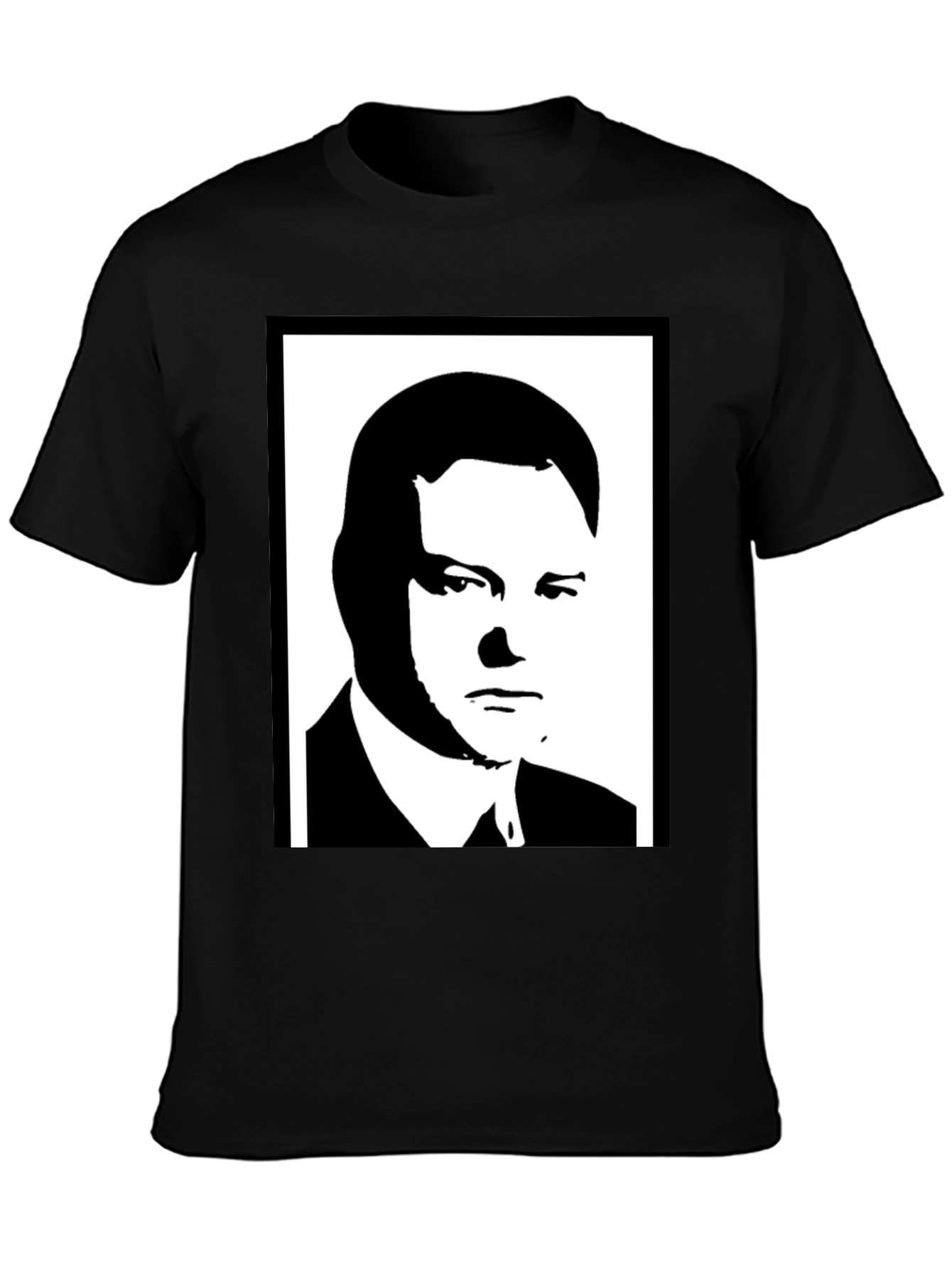 Silhouette Portrait Tee - Bold Graphic Black Shirt