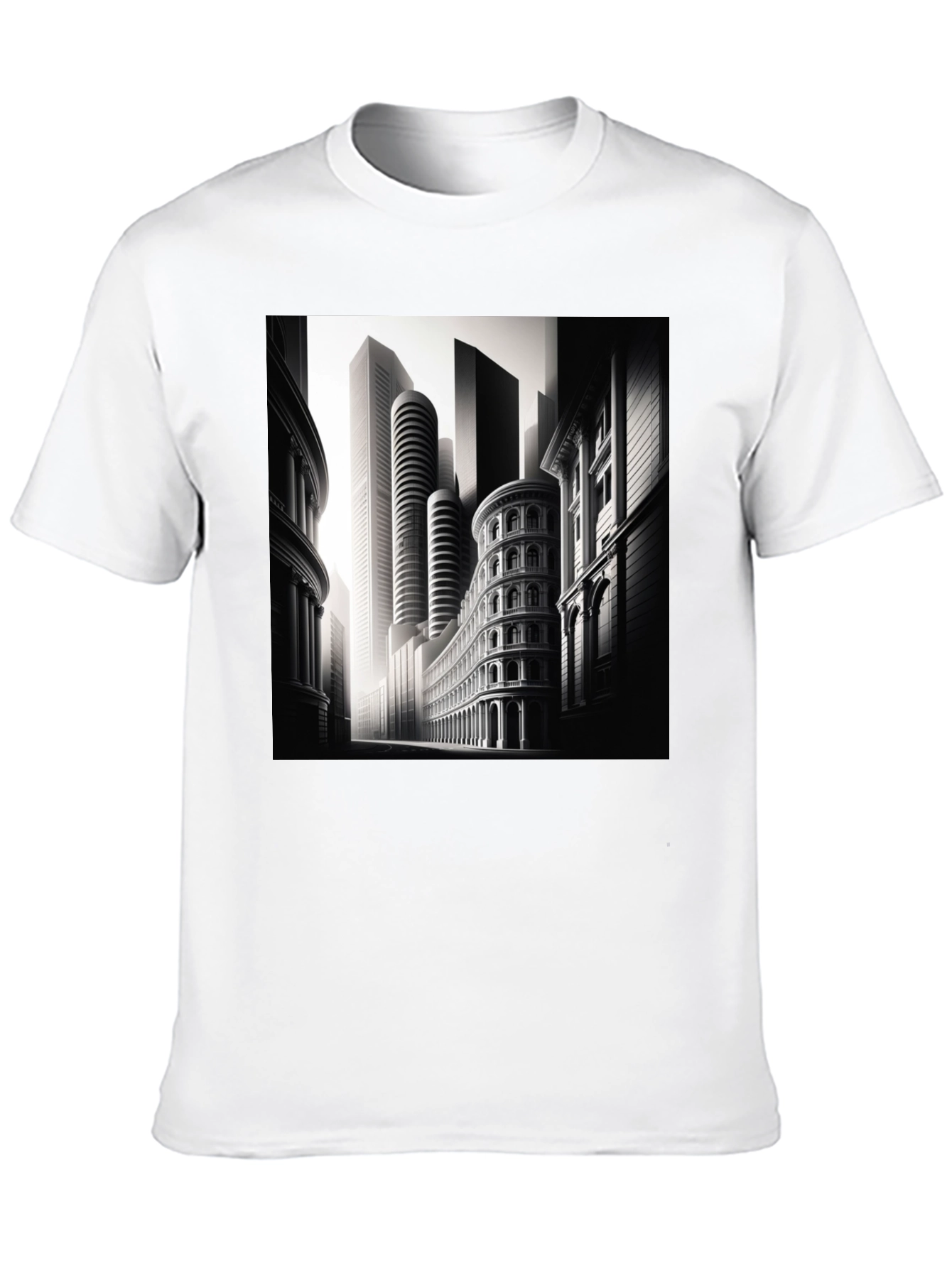 Urban Architect T-Shirt | Monochrome Cityscape Tee