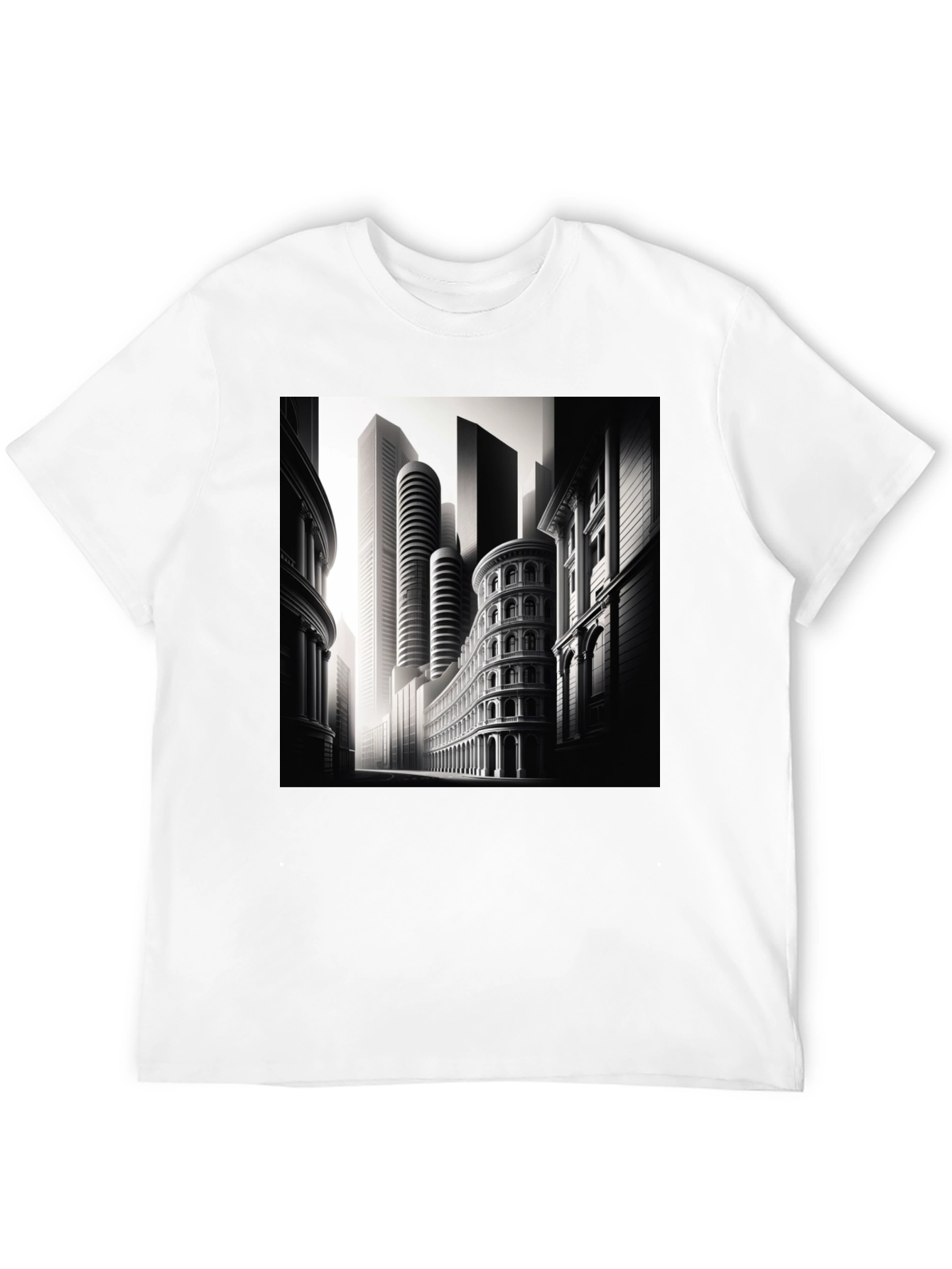 Urban Architect T-Shirt | Monochrome Cityscape Tee
