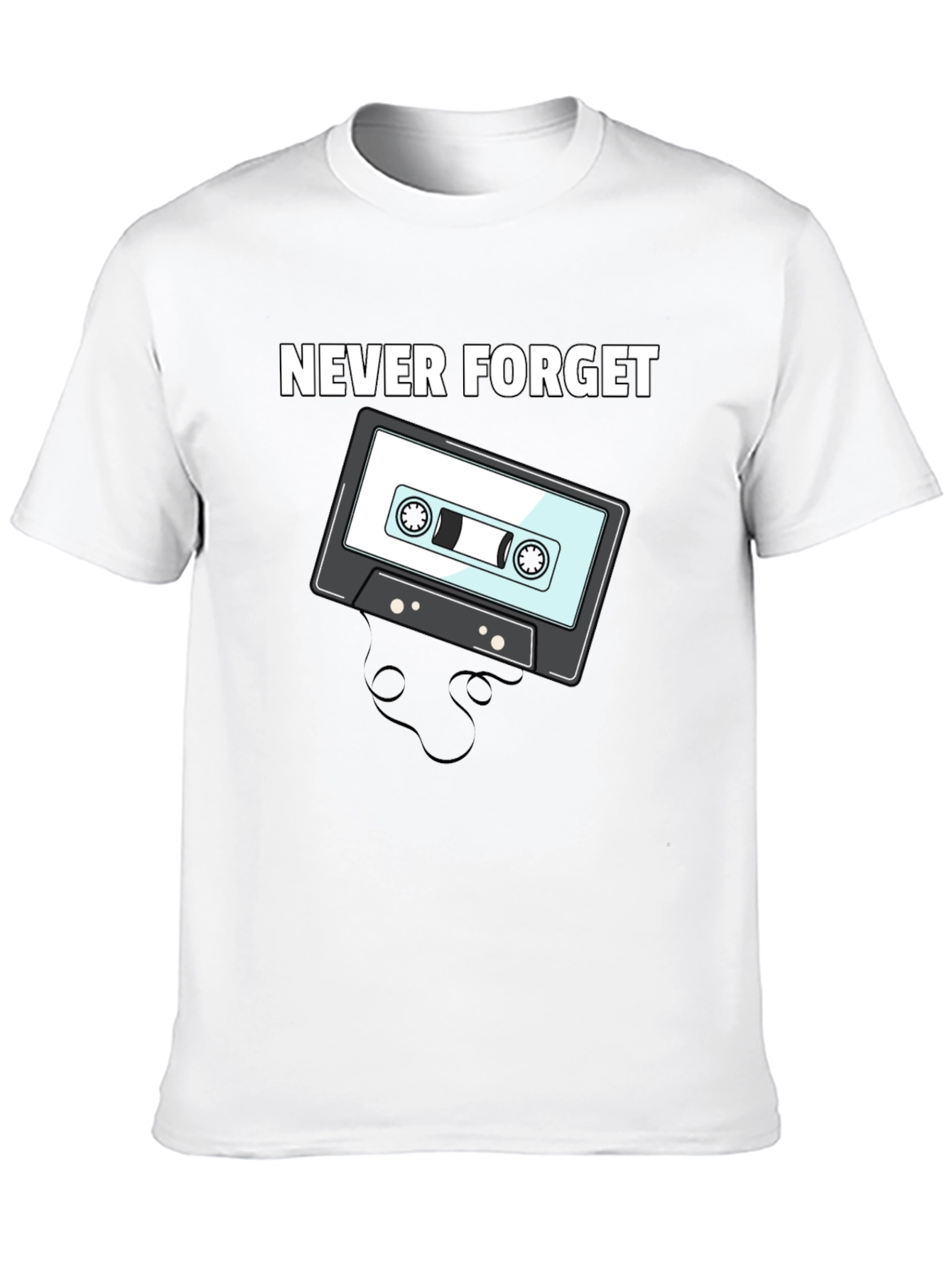 Retro Cassette Tape T-Shirt - Never Forget